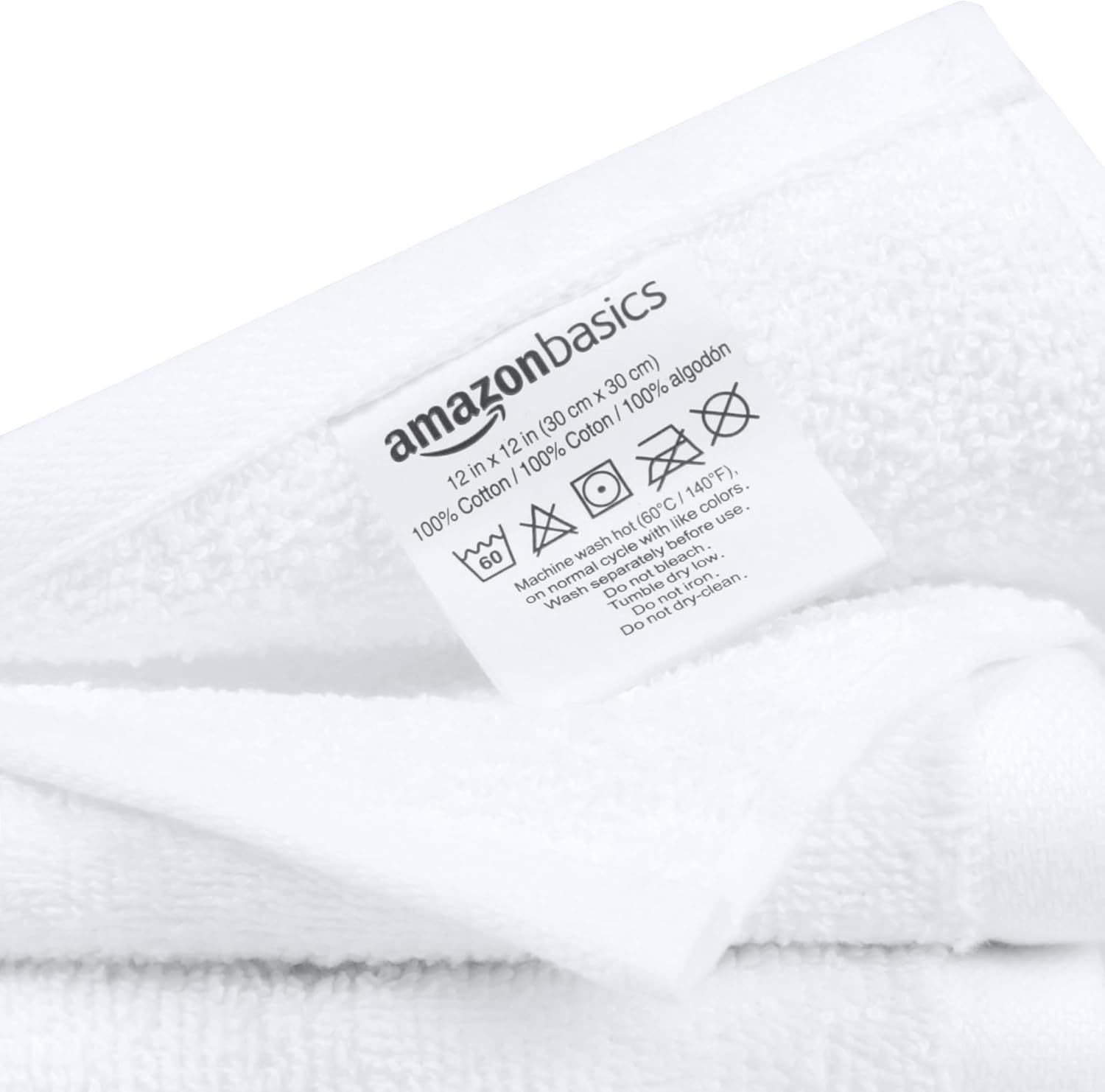 Detalle 2 de Amazon Basics Set asciugamani viso 30x30 cm, 12 pezzi
