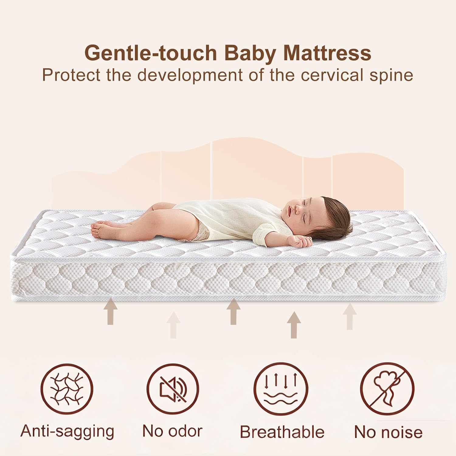 Detalle de Tiankehan Premium Crib & Toddler Mattress (52" x 27.6" x 5")