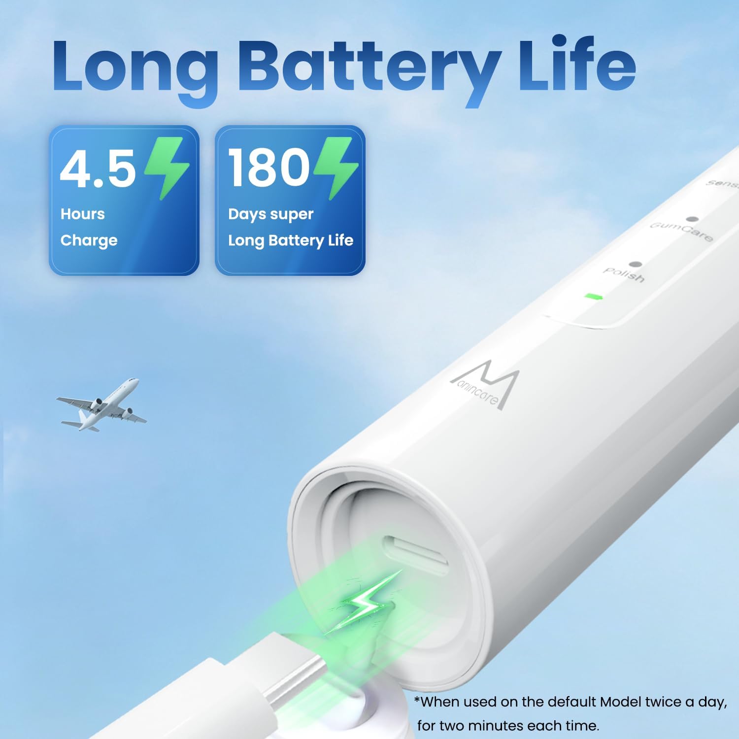 Detalle 2 de Marlincare Sonic Electric Toothbrush, 180-Day Battery