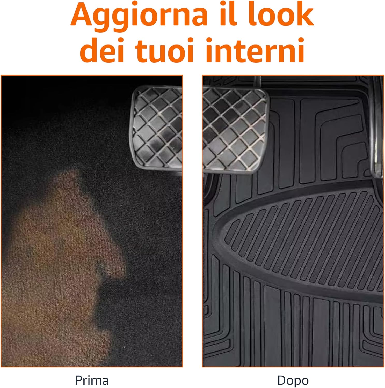 Thumbnail 3 de Amazon Basics: 4 tappetini in gomma per auto, SUV e camion — tutte le stagioni, nero