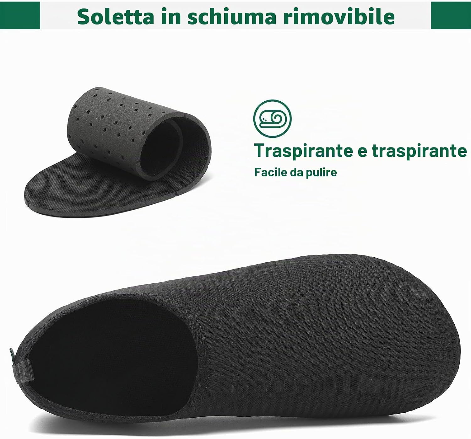 Detalle de SAGUARO Scarpe da Scoglio con Drenaggio a 7 Fori – Asciugatura Rapida, Unione di Comfort e Protezione