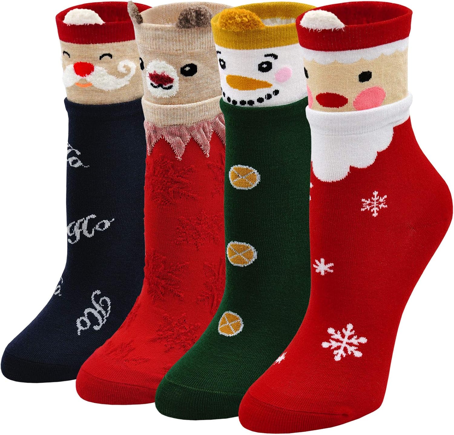 Detalle de LOFIR Chaussettes Noël Femmes 4 paires