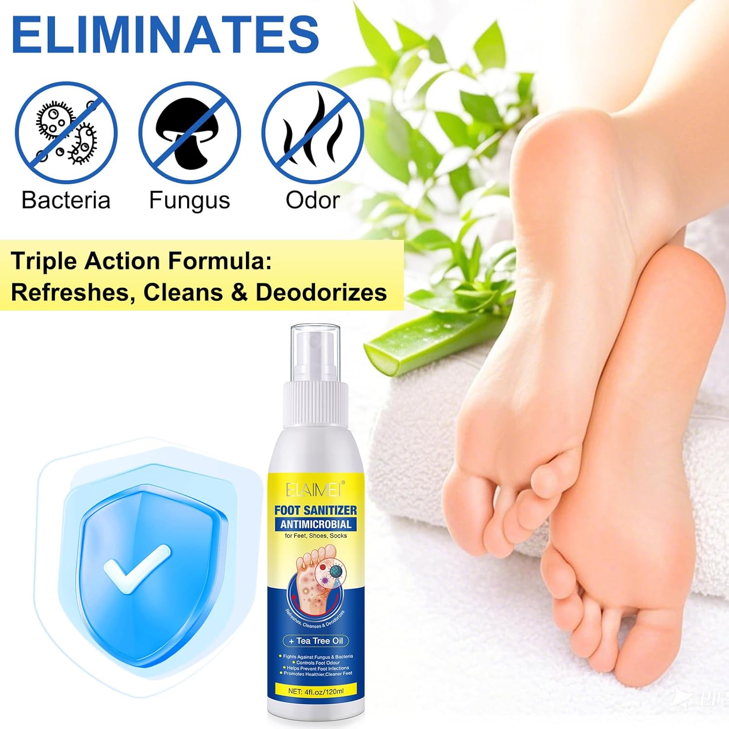 Thumbnail 6 de FußSpray Teebaumöl Fußgeruchsspray mit Aloe Vera, 120 ml
