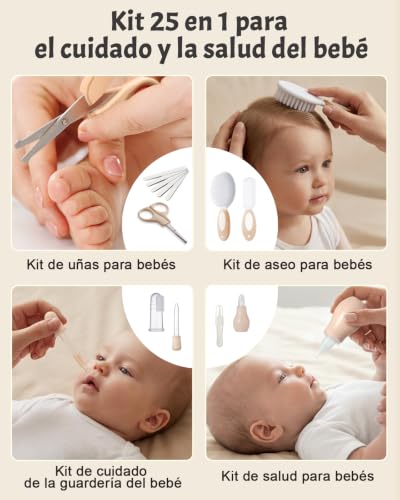 Thumbnail 7 de Lictin Kit Higiene Bebe-25 en 1 Ecargable Lima Electrica Uñas Bebe Set
