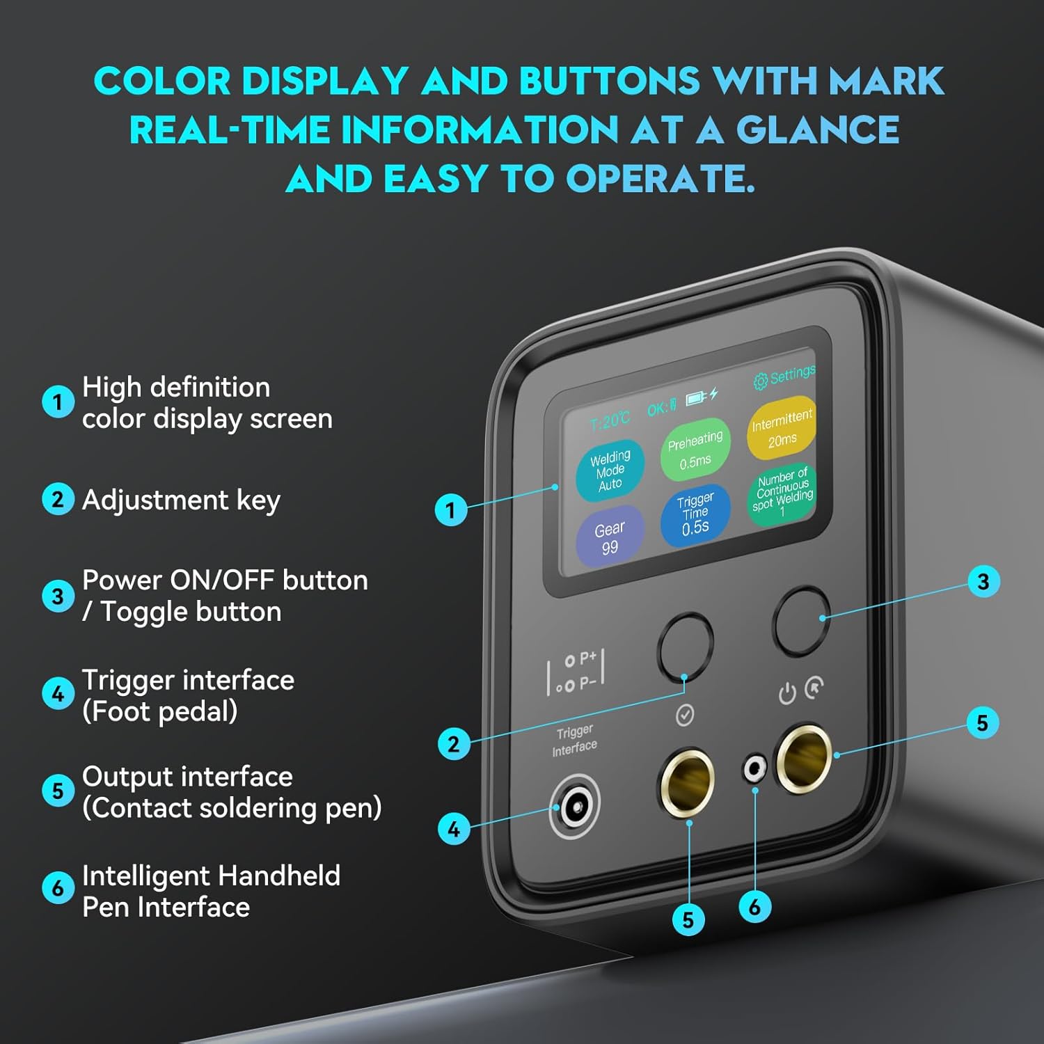 Thumbnail 5 de AWithZ UF20B Capacitor Battery Spot Welder (3-in-1 Auto, Manual & Foot Pedal) for 18650 and LiFePO4 Packs
