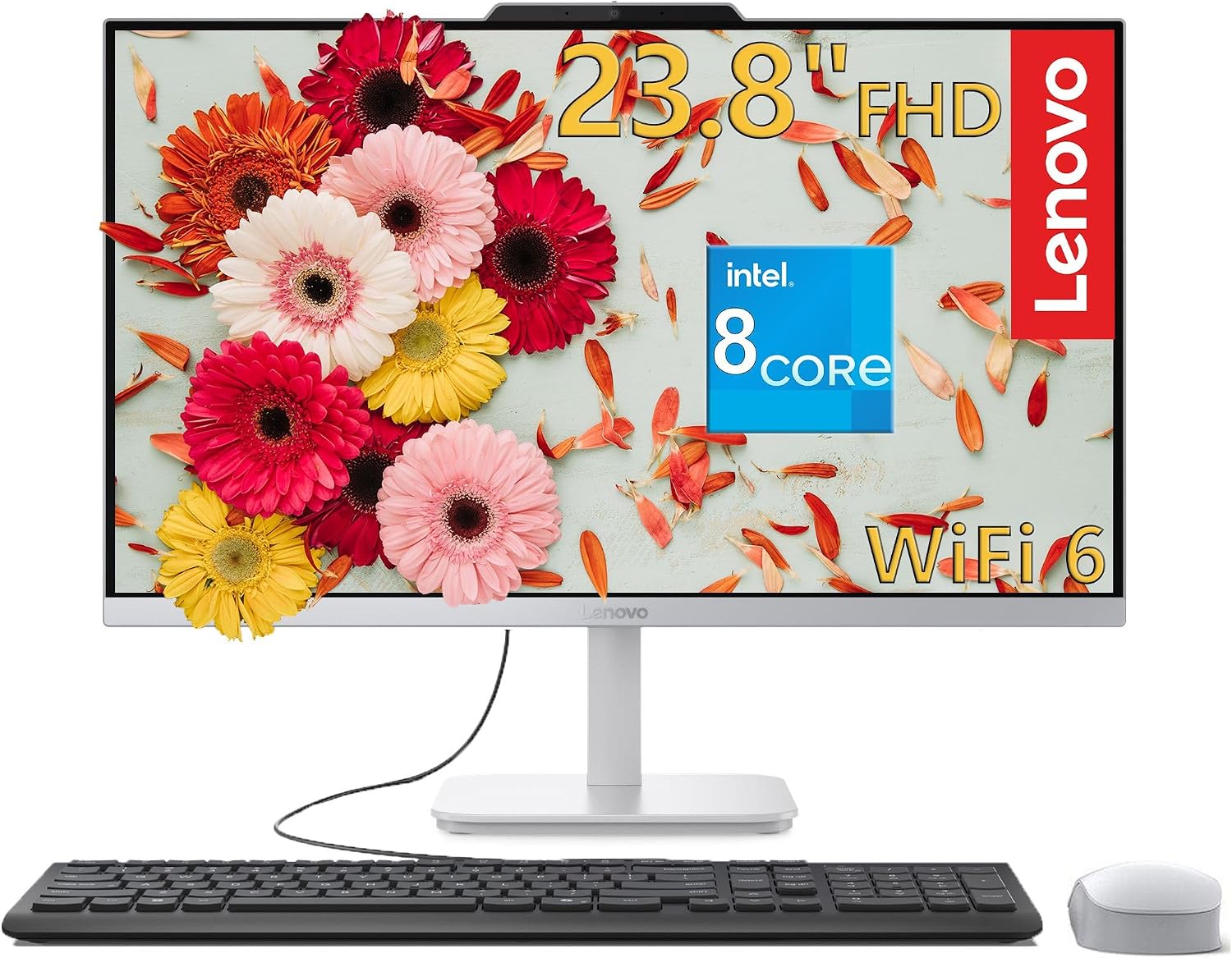 Detalle de Lenovo all-in-one desktop 23.8-inch display