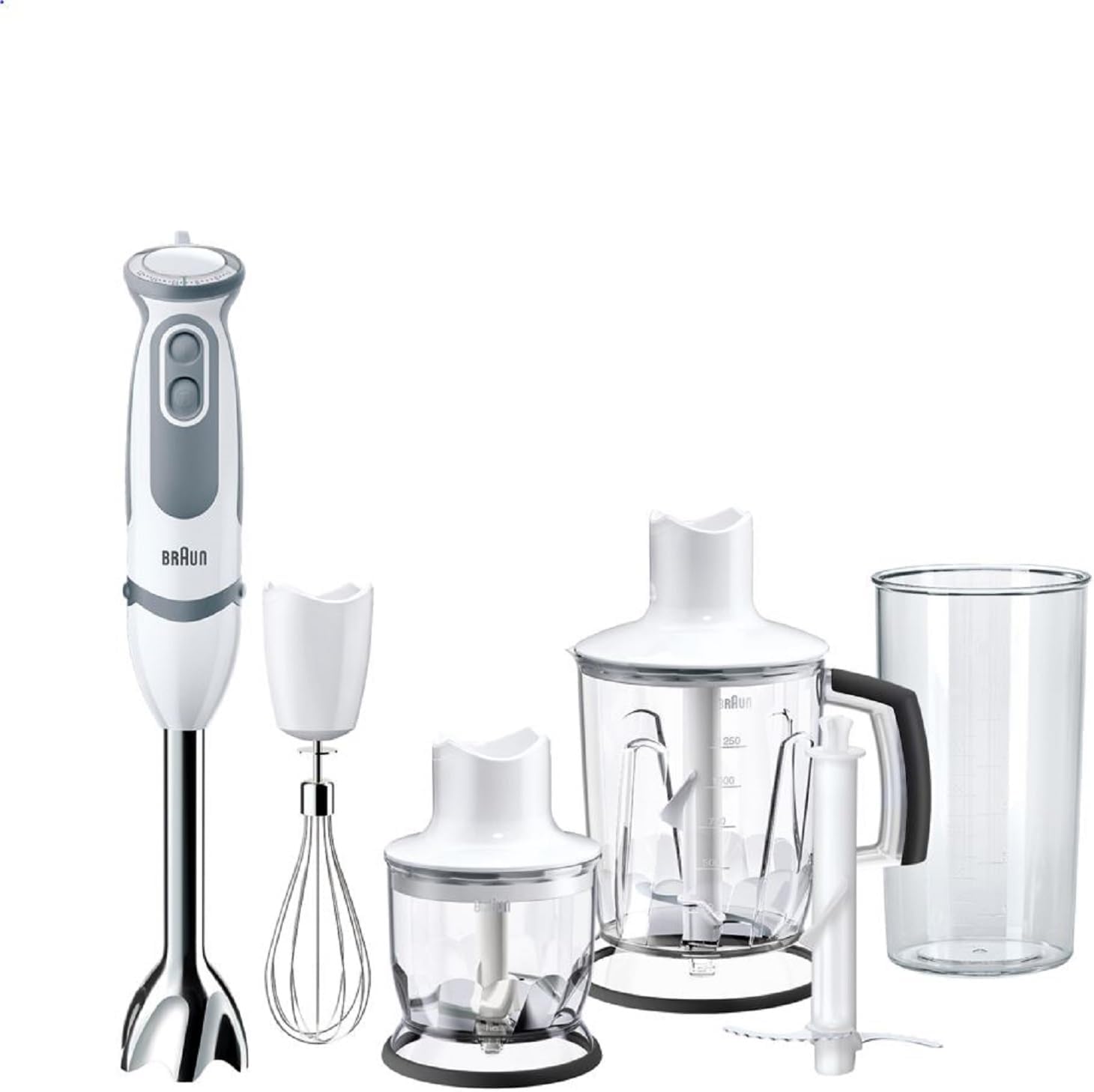 Thumbnail 3 de Braun MQ 5235WH MultiQuick 5 Stabmixer – 1000 W, 21 Geschwindigkeiten, Splash Control, inkl. 3-teiligem Zubehör-Set