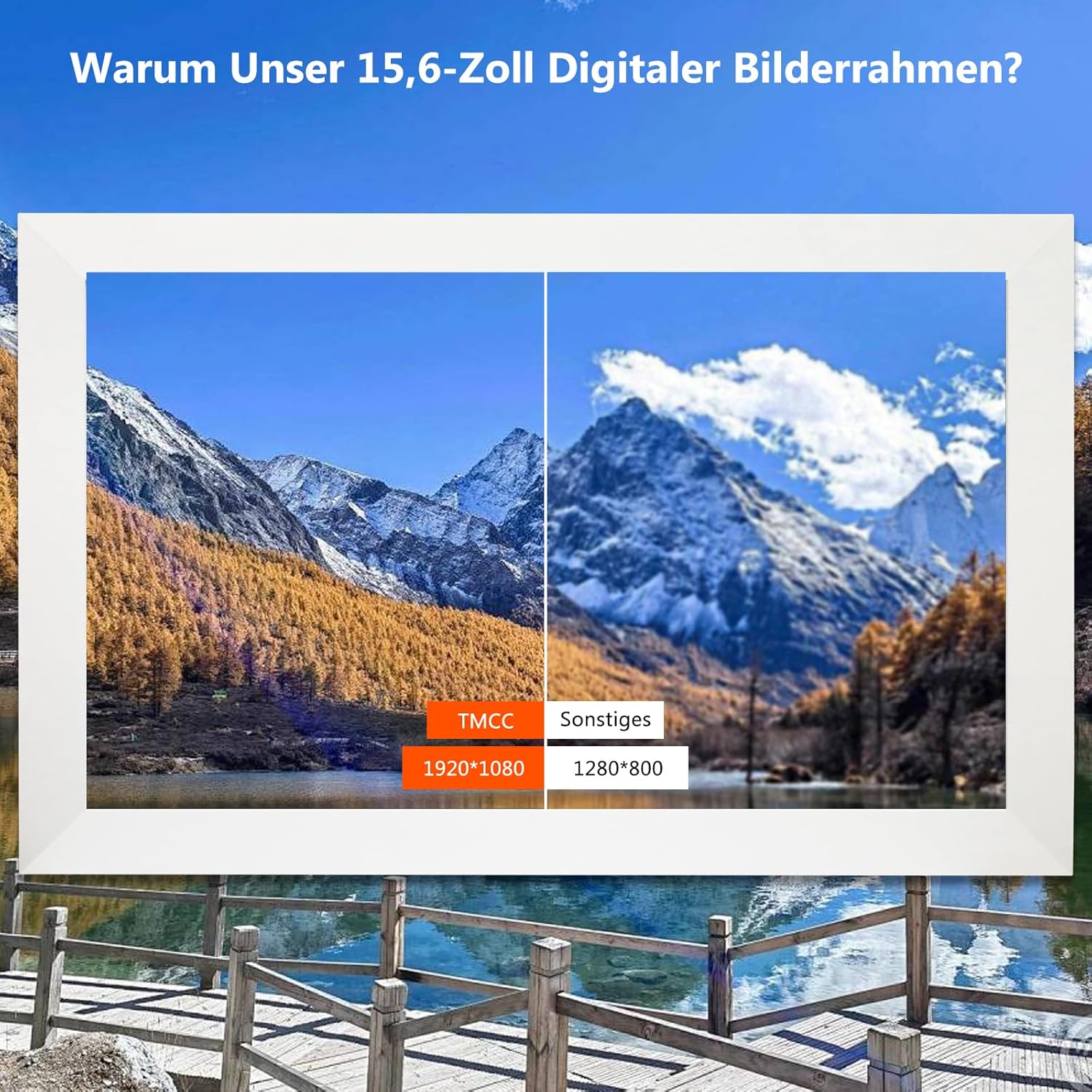 Thumbnail 1 de TMCC 15,6 Zoll Digitaler Bilderrahmen