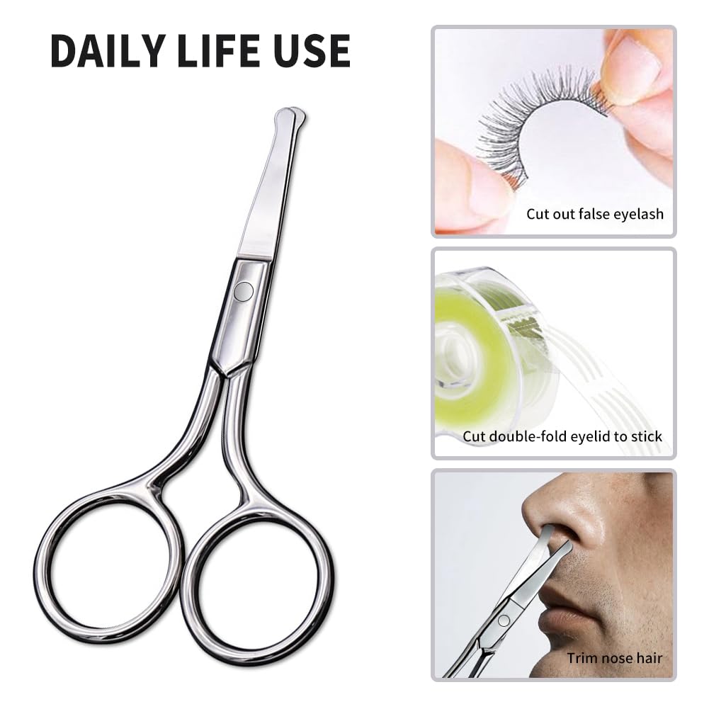 Detalle 2 de AsonTao-small scissors-004 Round-Tip Grooming Scissors for Nose and Eyebrows