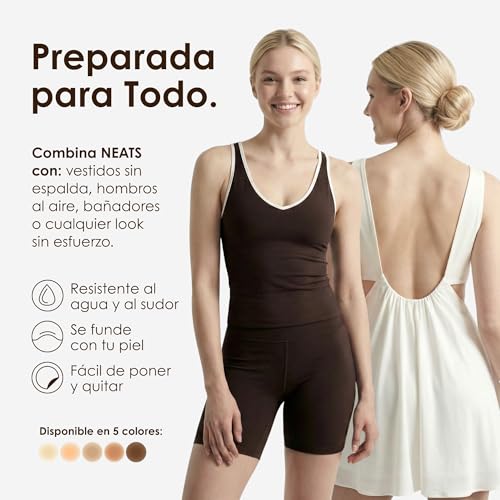 Detalle de NEATS Pezoneras Pearl (8 cm): Sujetador Adhesivo Hipoalergénico de Silicona Reutilizable