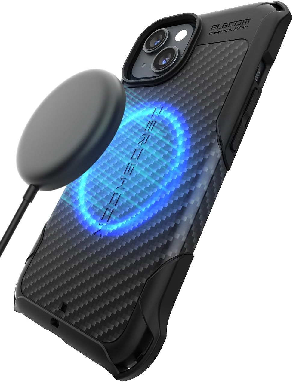 Thumbnail 6 de エレコム PMWA22AZEROGBK ZEROSHOCK iPhoneケース TPU・四隅エアークッション・ストラップホール付き