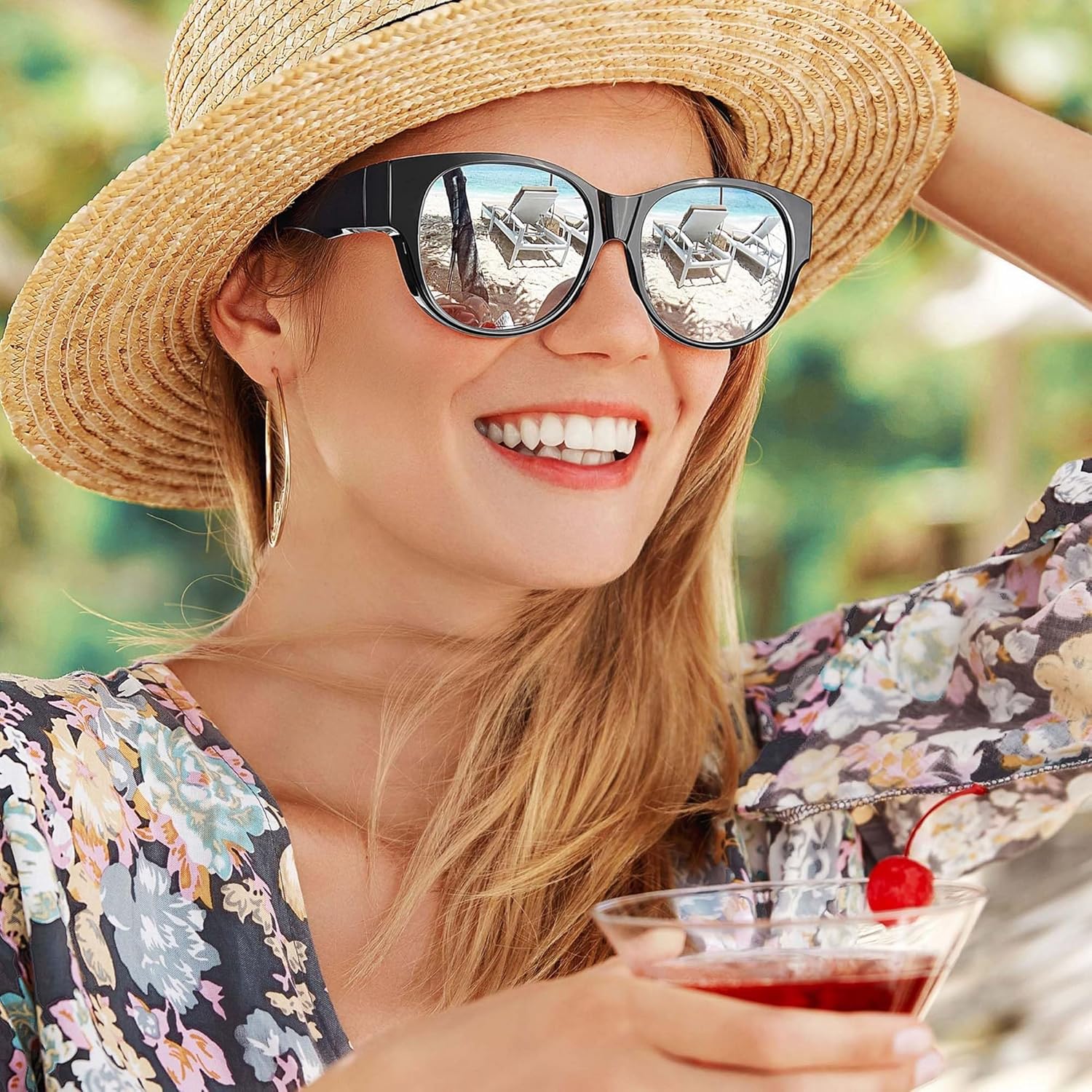 Thumbnail 1 de URUMQI Überzieh-Sonnenbrille über Normalbrille mit UV400- und Polarisationsschutz (grau)