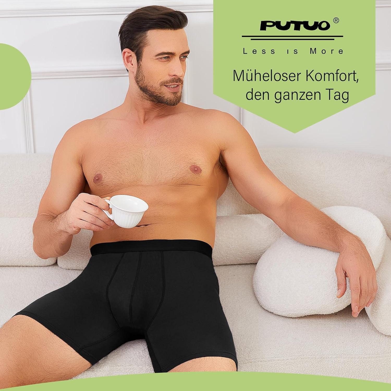 Thumbnail 6 de Bambusfaser-Boxershorts für Herren, PUTUO
