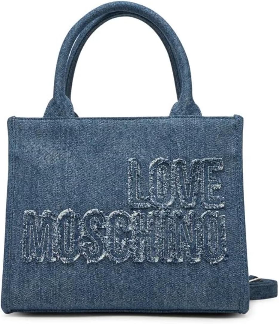 Detalle de Love Moschino Poljc4244pp0mkm0750u – Sac à bandoulière denim bleu foncé pour femmes