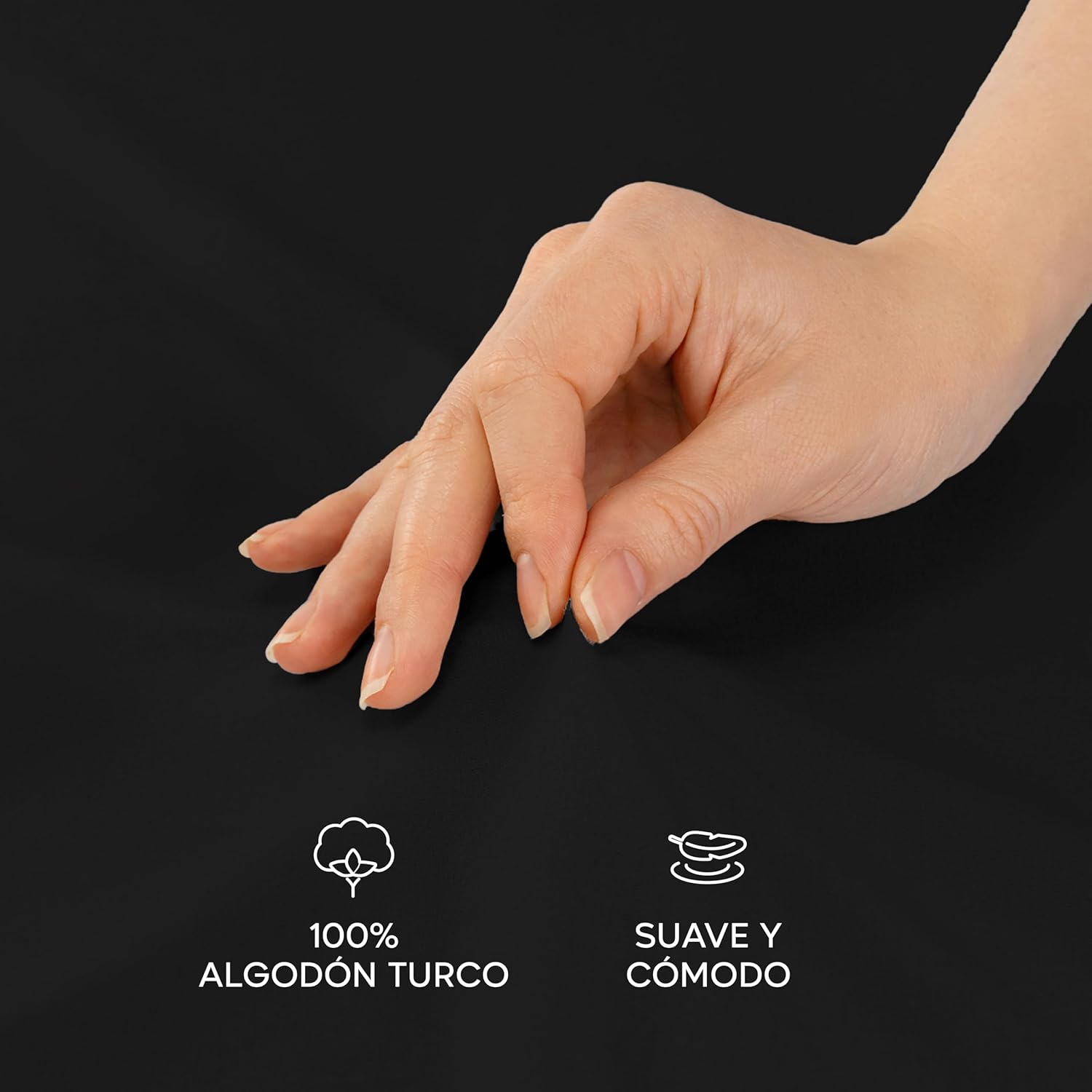 Thumbnail 2 de Twinzen® Funda de Almohada 50x80 Negro 🛏️ (Set de 2)