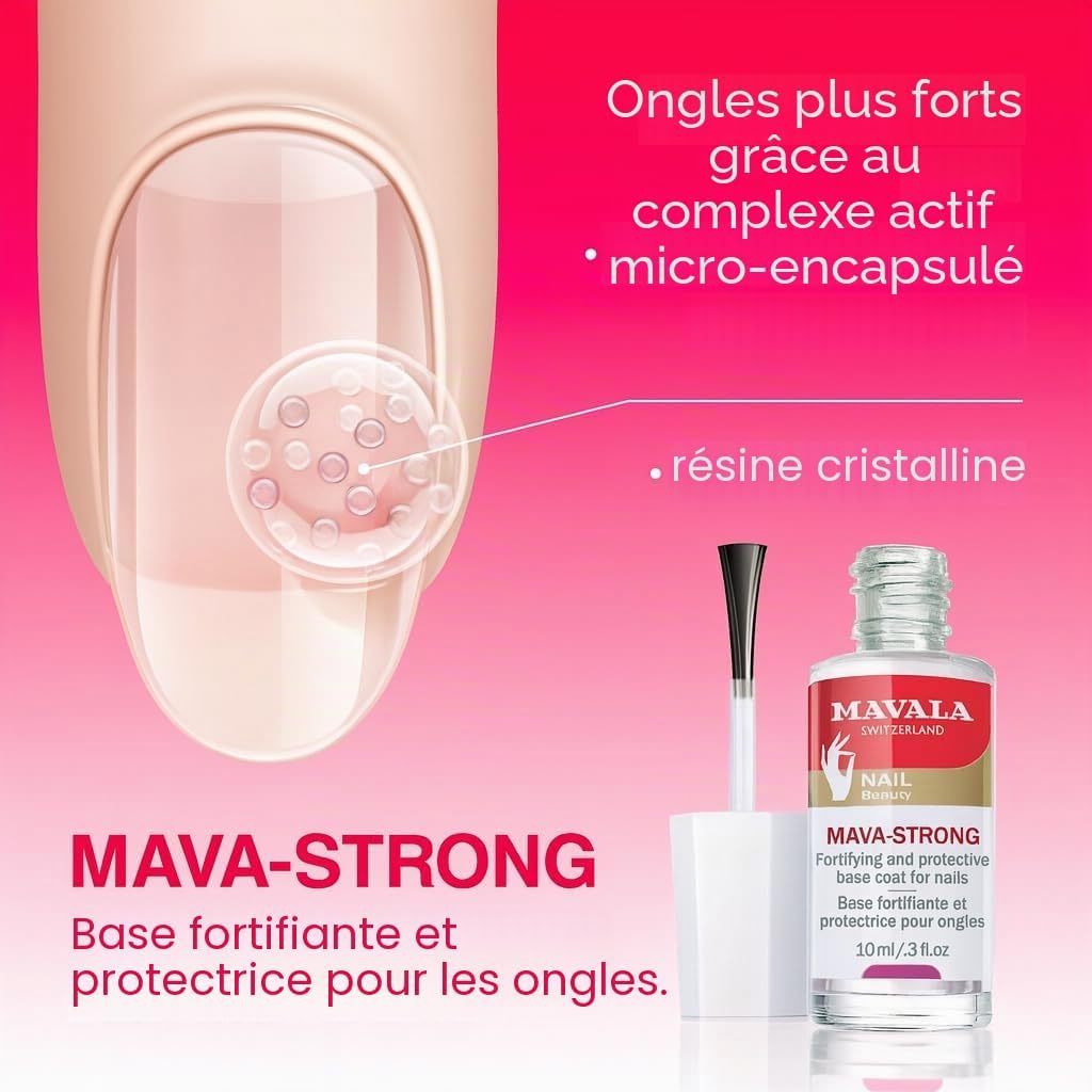 Thumbnail 6 de Mavala Base Fortifiante et Protectrice Mava-Strong pour Ongles Fins, Mous, Cassants – Vernis Fortifiant Incolore 10 ml