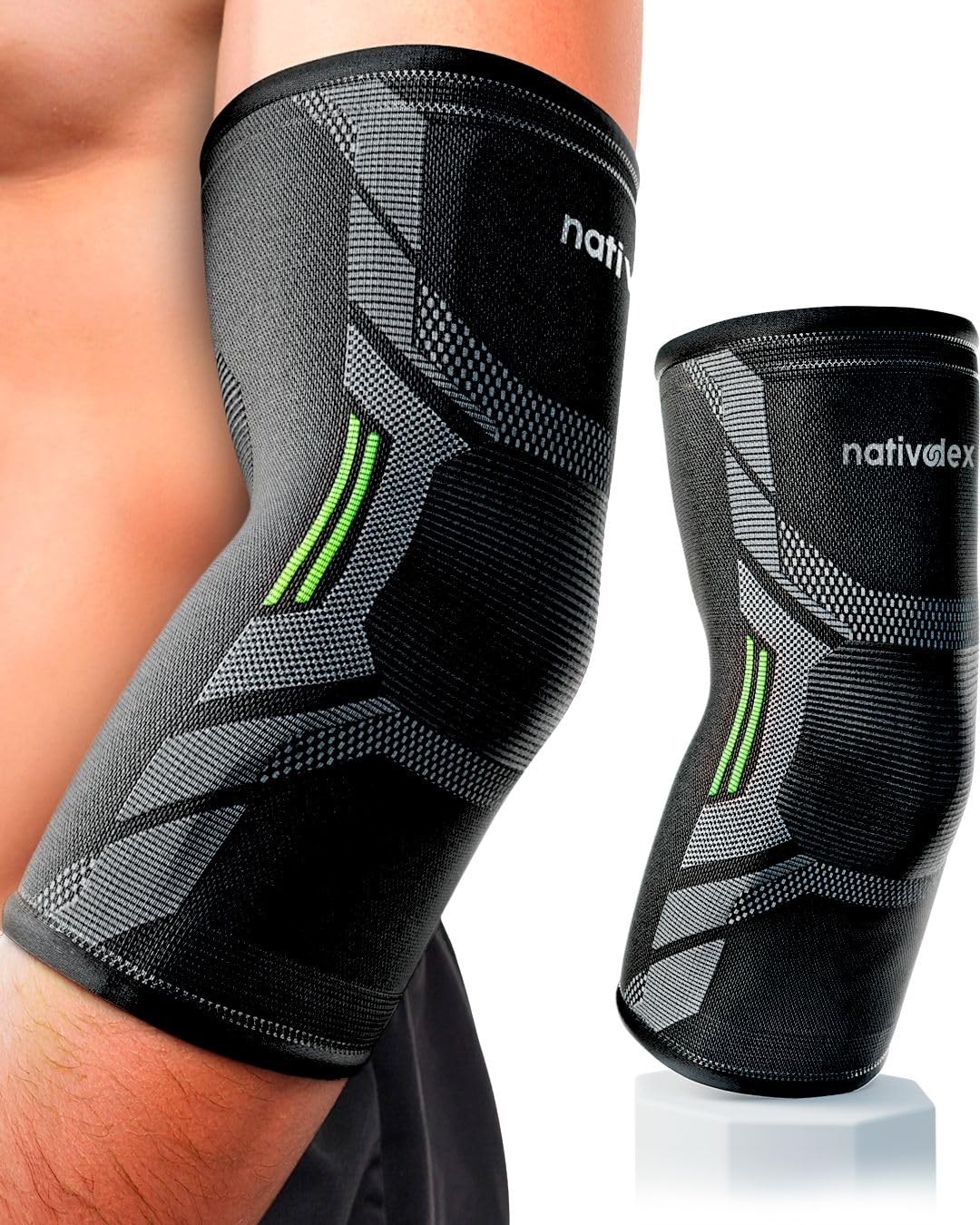 NativoDex Coudière de compression pour tendinite et épicondylite (tennis, gym, crossfit, golf)