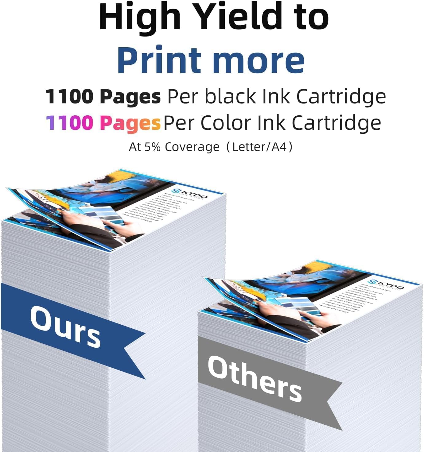 Thumbnail 2 de Skydo Compatible for 822XL Remanufactured Ink Cartridges, 5-Pack for Epson WorkForce Pro