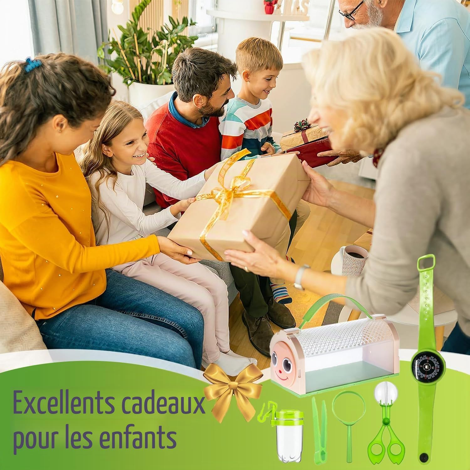 Thumbnail 6 de Kit Attrape-Insectes pour Enfants — Boîte d'Habitat Portable avec Loupe et Pinces pour Découverte du Monde des Insectes