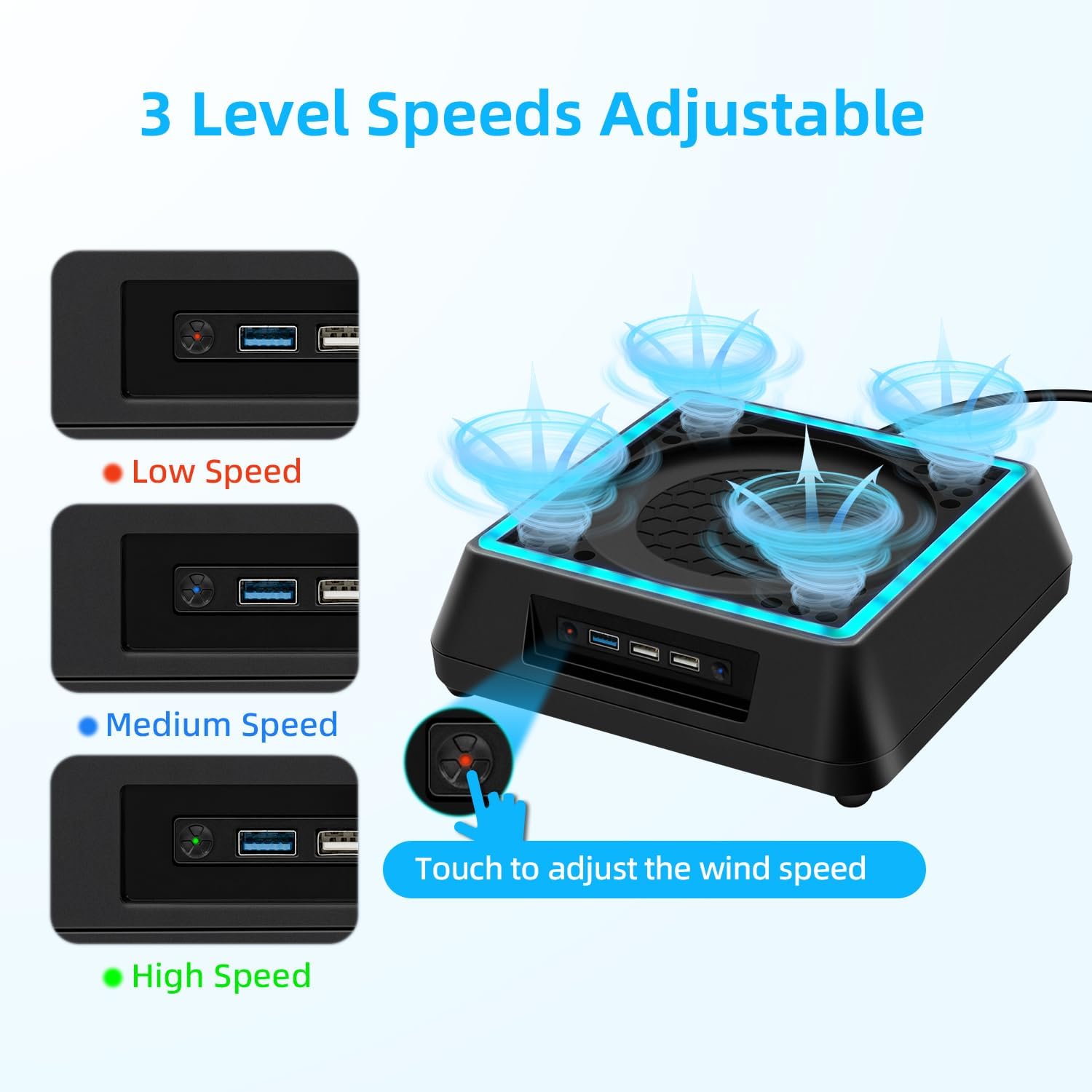Detalle 2 de Tolesum Ventilateur Xbox Series X 3 vitesses