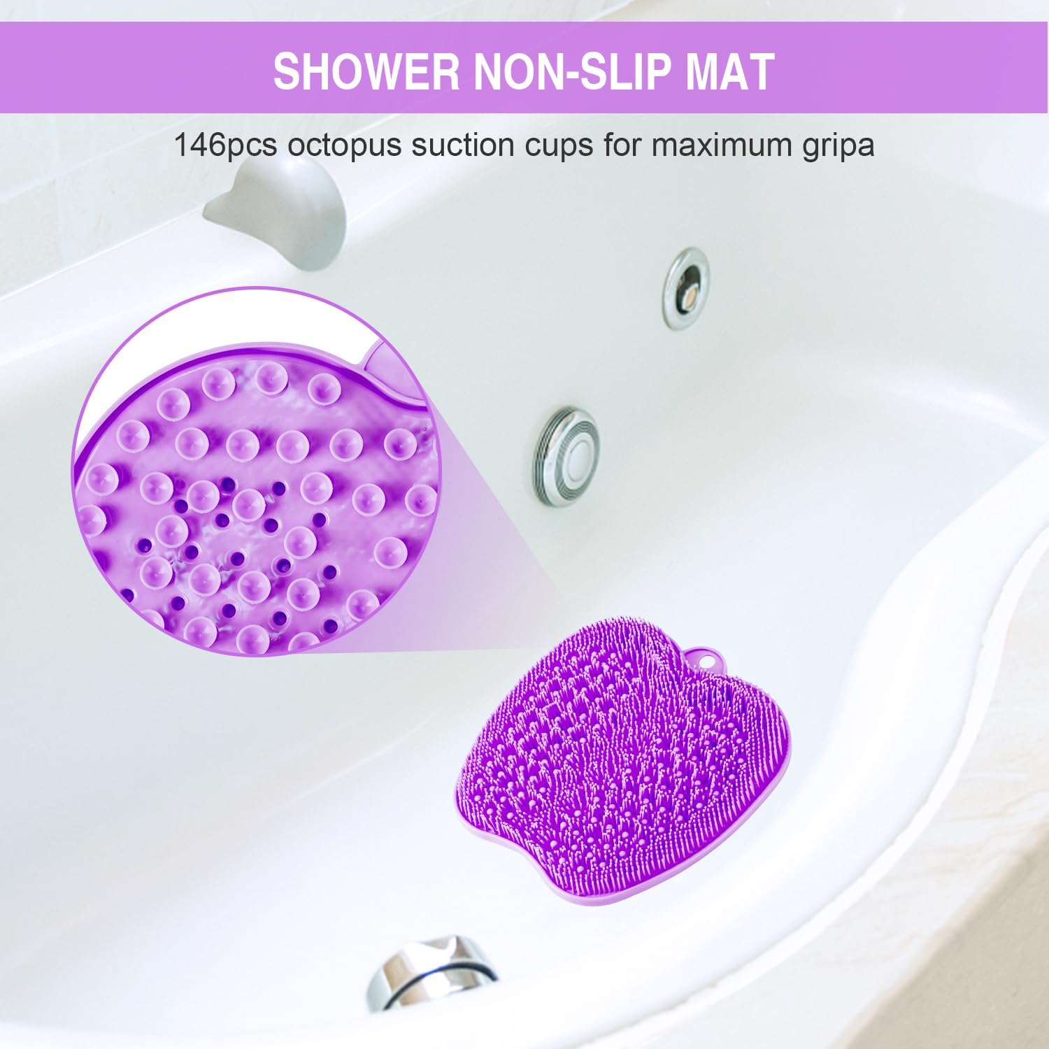 Thumbnail 5 de BESKAR 074c499c-0666-4252-b922-96e69b84254c XL Shower Foot Scrubber Mat