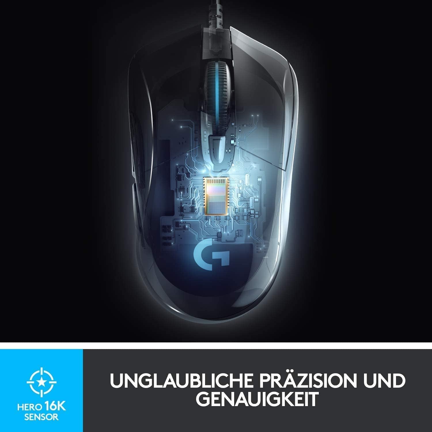 Detalle 2 de Logitech G403 HERO Gaming-Maus – HERO 25K Sensor, LIGHTSYNC RGB, 87 g
