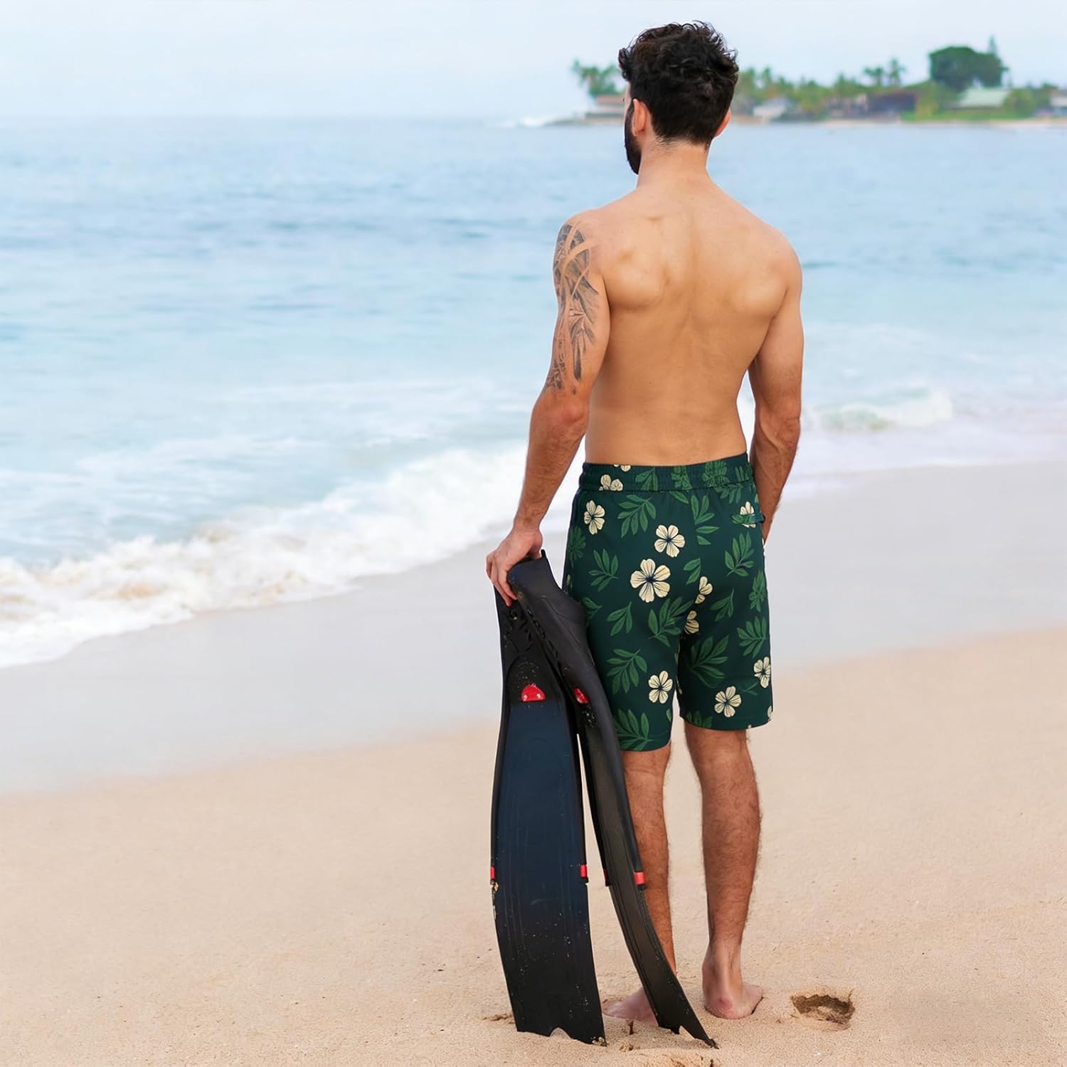 Thumbnail 1 de KIVONERA 5-inch Men's Swim Shorts & Trunks with Compression Liner