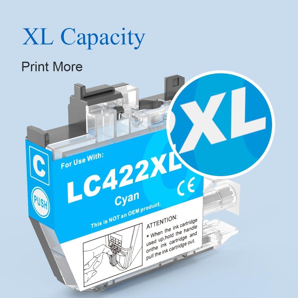 Thumbnail 1 de Skydo LC-422XL: cartucce LC422XL compatibili per Brother MFC-J5340DW/J5345DW/J5740DW/J6540DW/J6940DW – 4 pezzi (Nero+Ciano/Magenta/Giallo)