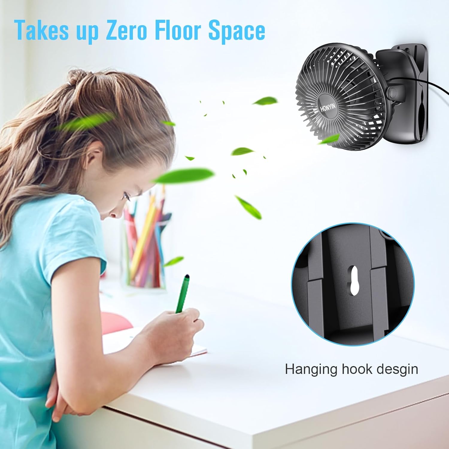 Thumbnail 3 de HONYIN Mini USB Clip Fan
