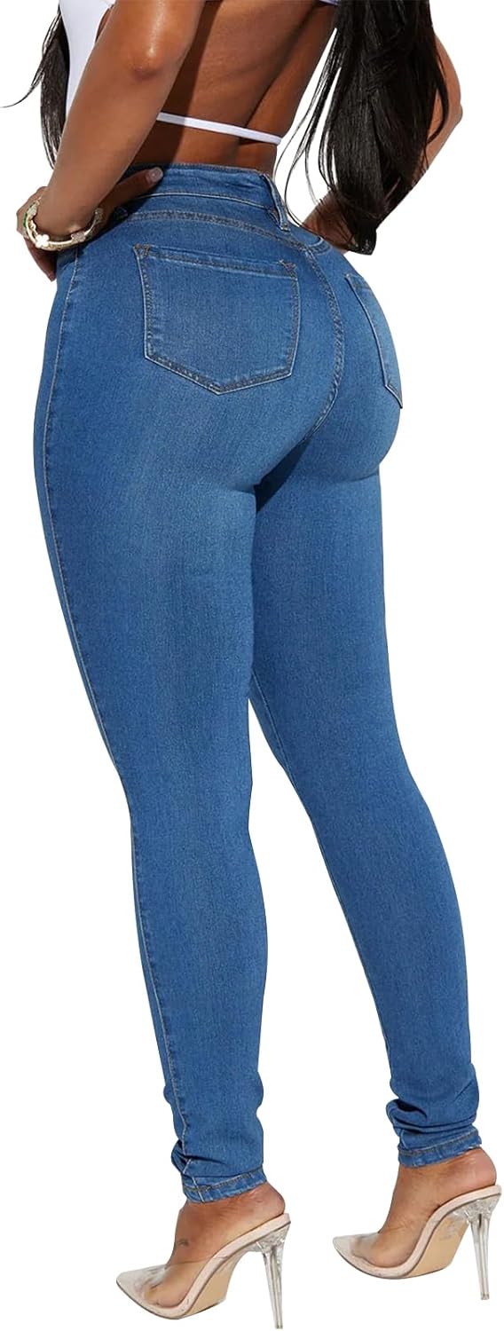 Thumbnail 4 de KUNMI Women's Classic High Waisted Skinny Stretch Jeans