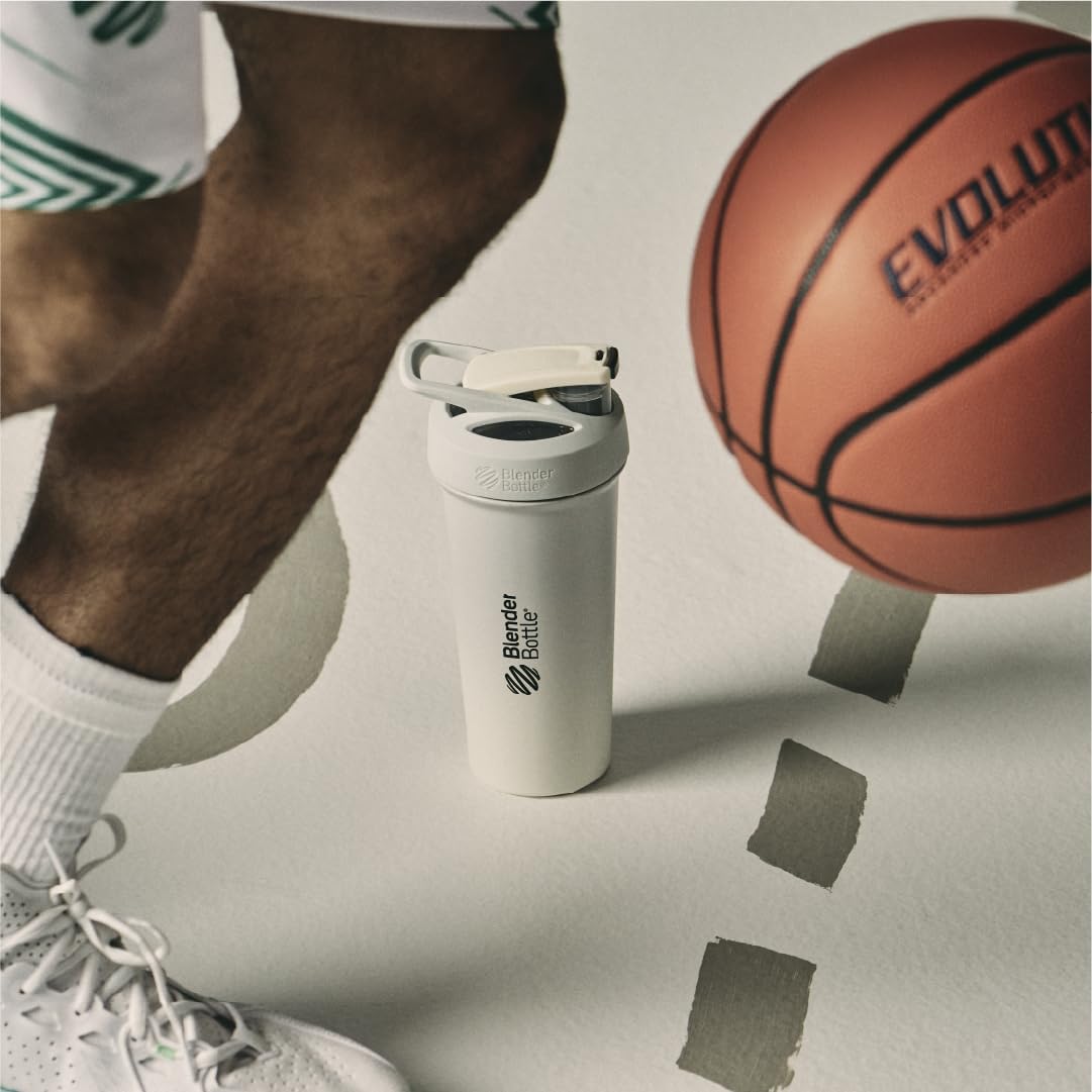 Detalle de BlenderBottle Sport Sleek C08860 ステンレス製シェーカーボトル 25オンス ワイヤー泡立て器付き