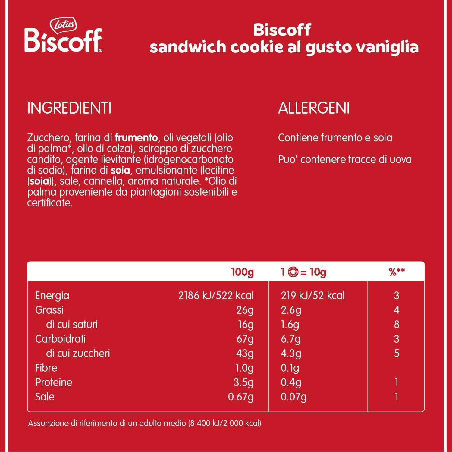 Thumbnail 1 de Lotus Biscoff Biscotto Sandwich al gusto vaniglia – 9 confezioni da 15 pezzi (1,35 kg)
