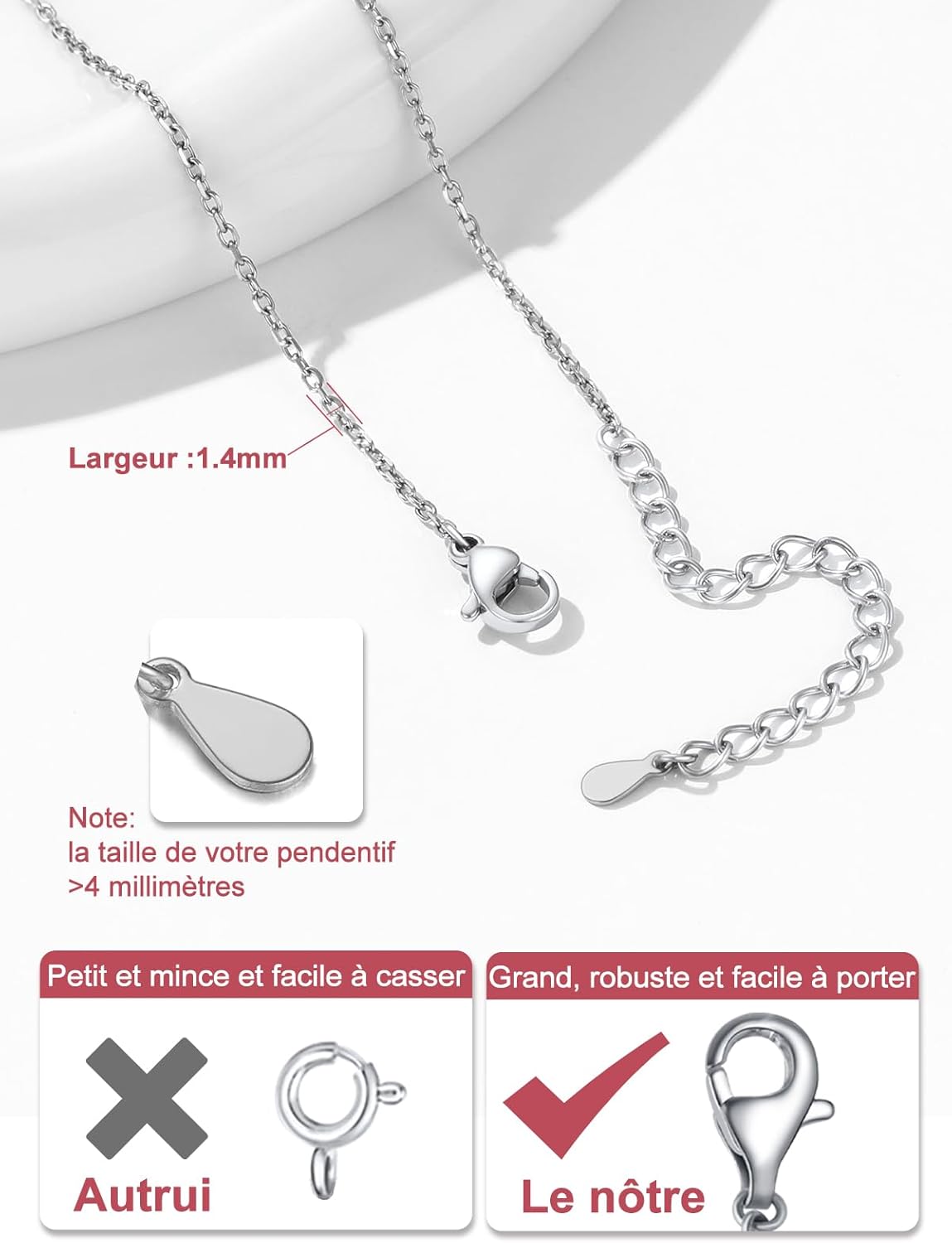 Thumbnail 3 de FOCALOOK collier rolo 40–60 cm