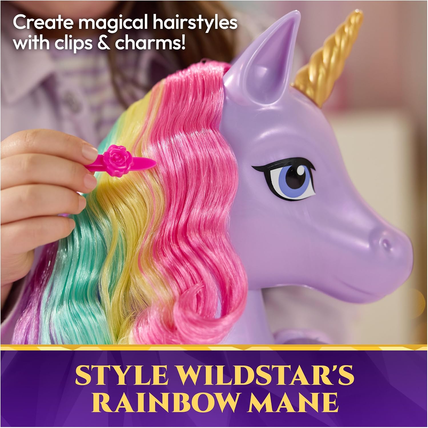 Detalle de Unicorn Academy Wildstar Styling Head Playset, Multicoloured Plastic