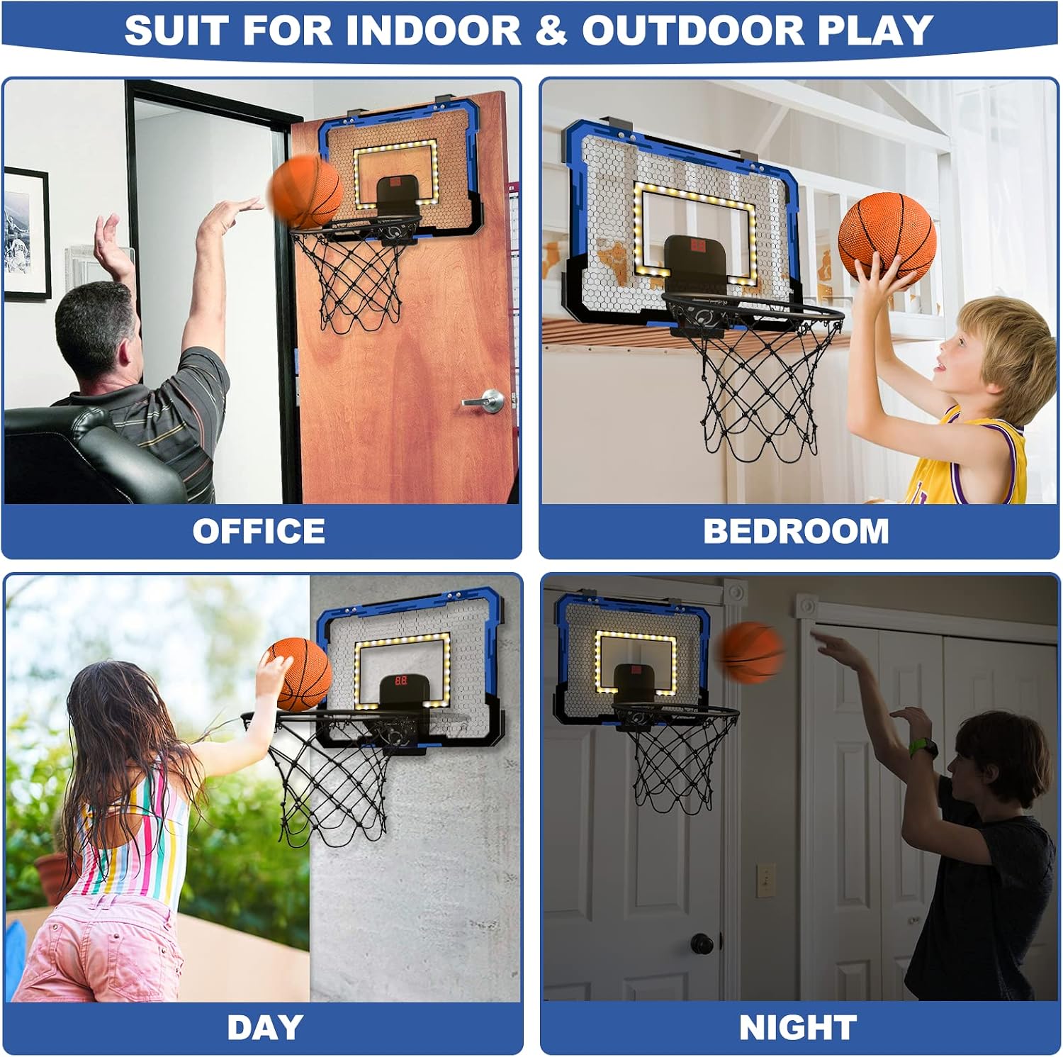 Detalle de QDRAGON Mini Basketball Hoop with Steel Rim