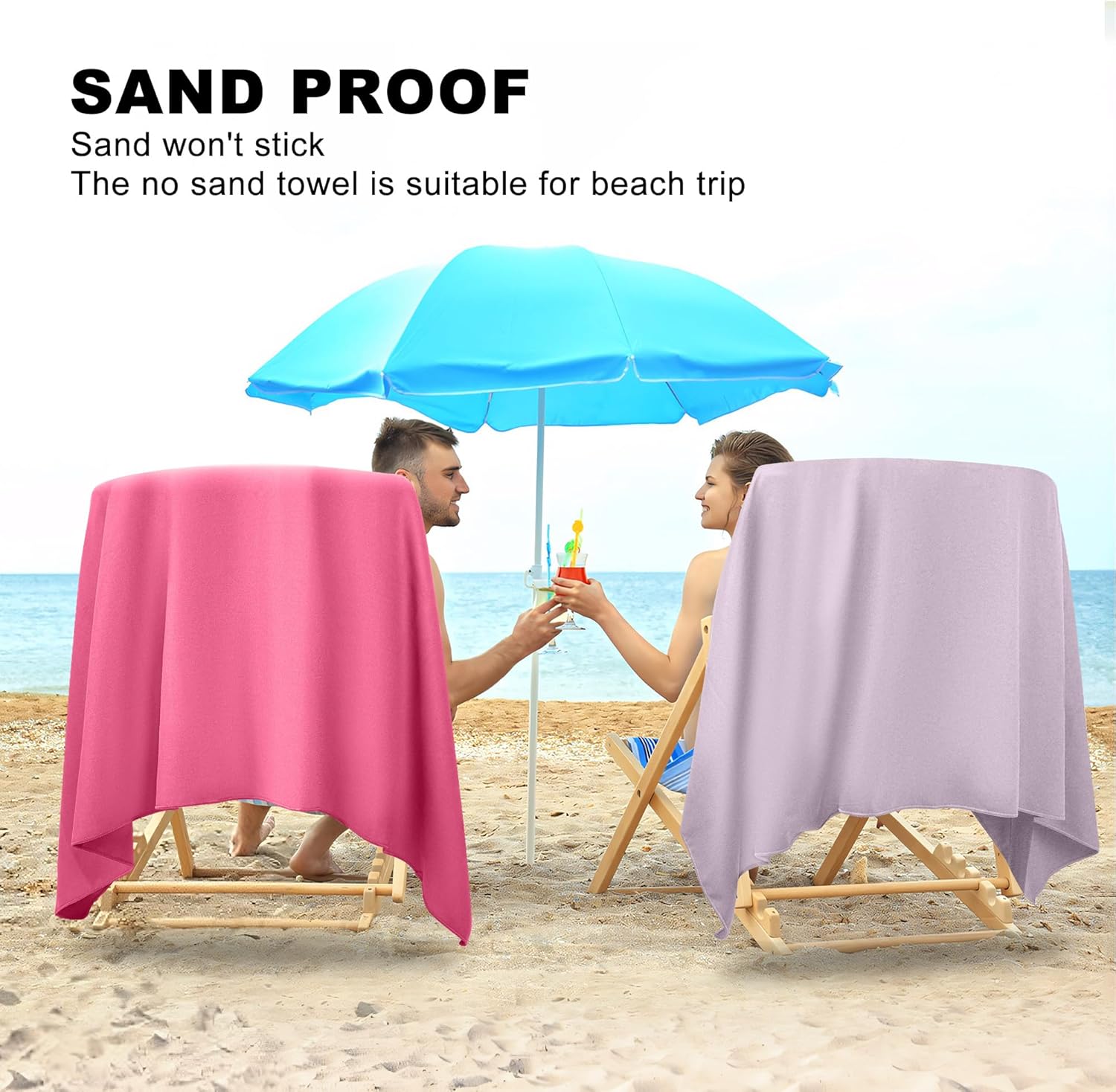 Thumbnail 5 de HiiPeak Microfibre Towel Compact Camping & Beach Towel (180cm x 90cm) – Quick Dry Lightweight Absorbent – Watermelon Red (1 pack)