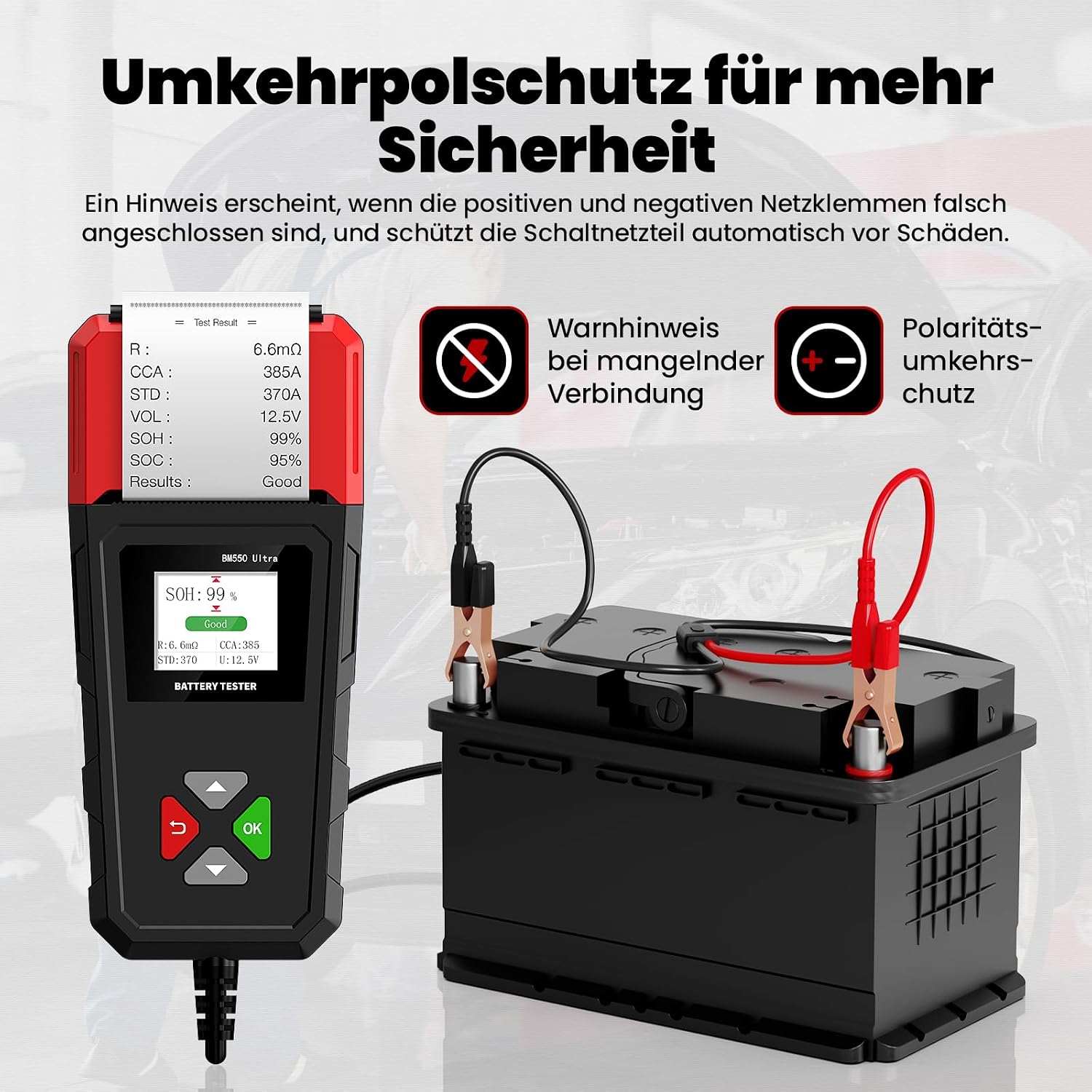 Thumbnail 4 de BM550U Autobatterietester mit Drucker – 6V/12V/24V