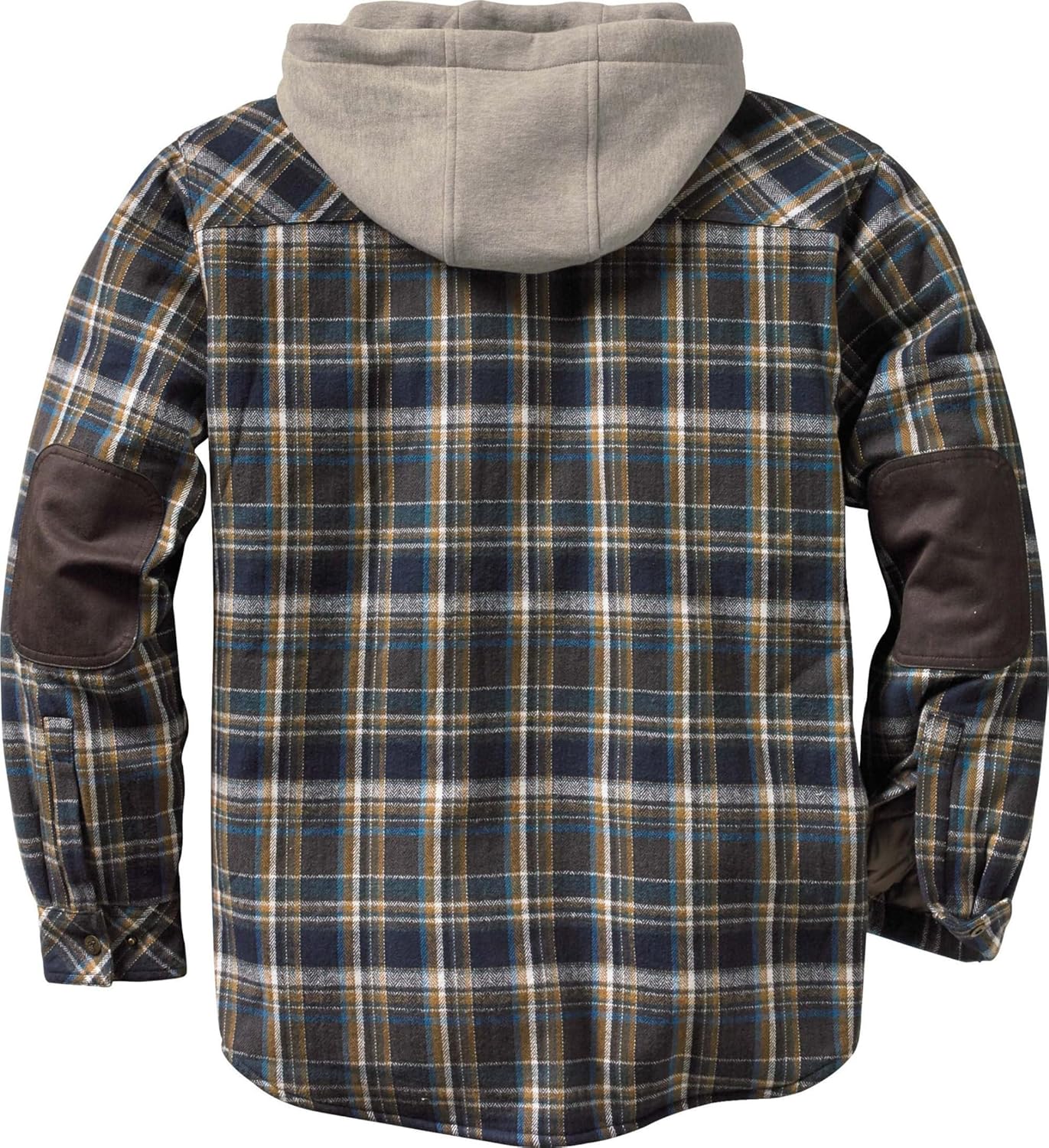 Detalle 2 de Legendary Whitetails Men's Hooded Shirt Jacket: Plaid Flannel Berber-Lined Shacket