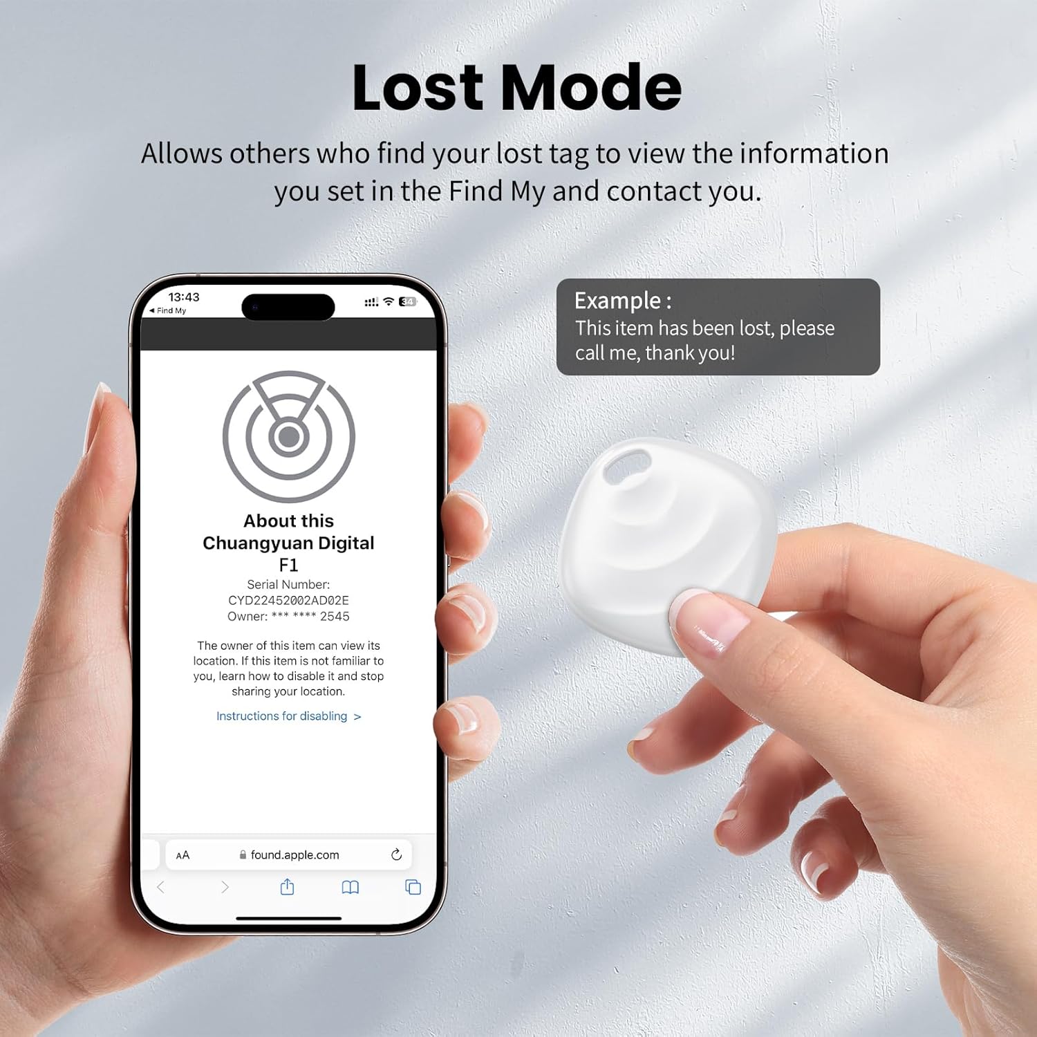 Thumbnail 4 de Nouveau [Certifié Apple MFi] Air Tracker Tags Lot de 4 — Localisateur Bluetooth 5.3 pour iOS