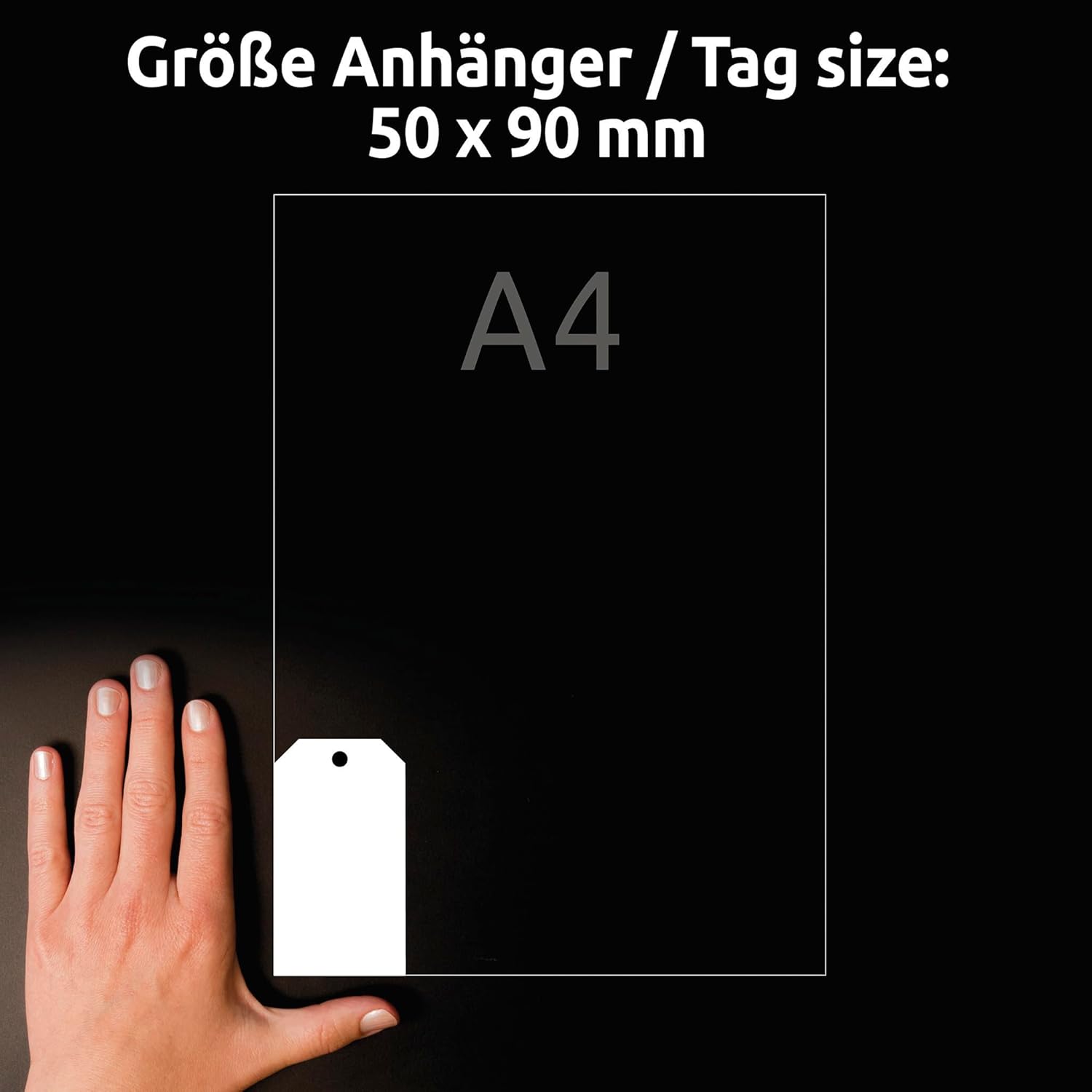 Thumbnail 3 de AVERY Zweckform T3002-10 stabile Anhänger: 100 Stück inklusive Schnüre – wetterfest & beidseitig bedruckbar