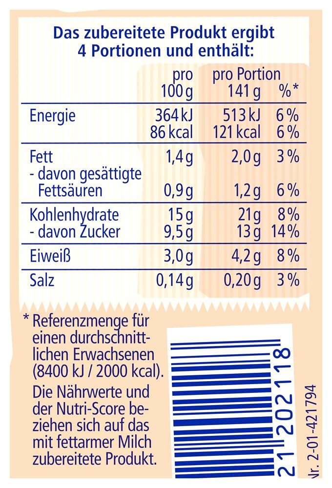 Detalle 2 de Pudding Mandel Geschmack 9er Pack
