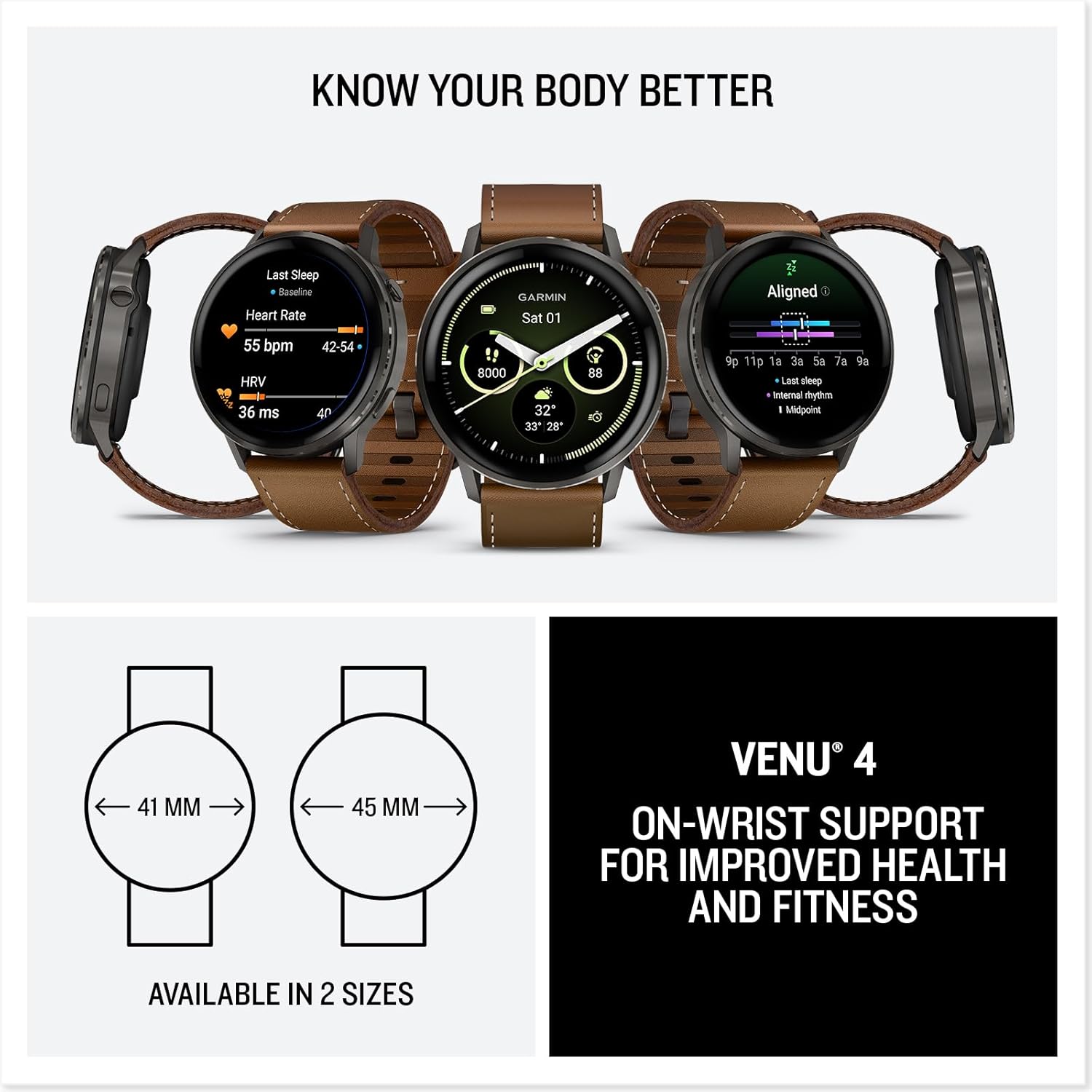 Thumbnail 6 de Garmin Venu 4 45mm GPS Smartwatch