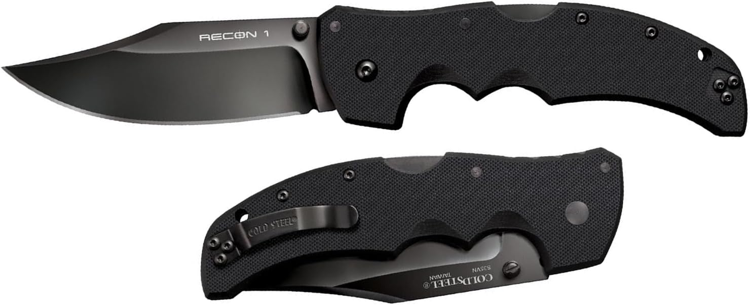 Detalle 2 de Cold Steel Recon 1 4" Folding Knife, S35VN Blade, G-10 Handle, Tri-Ad Lock