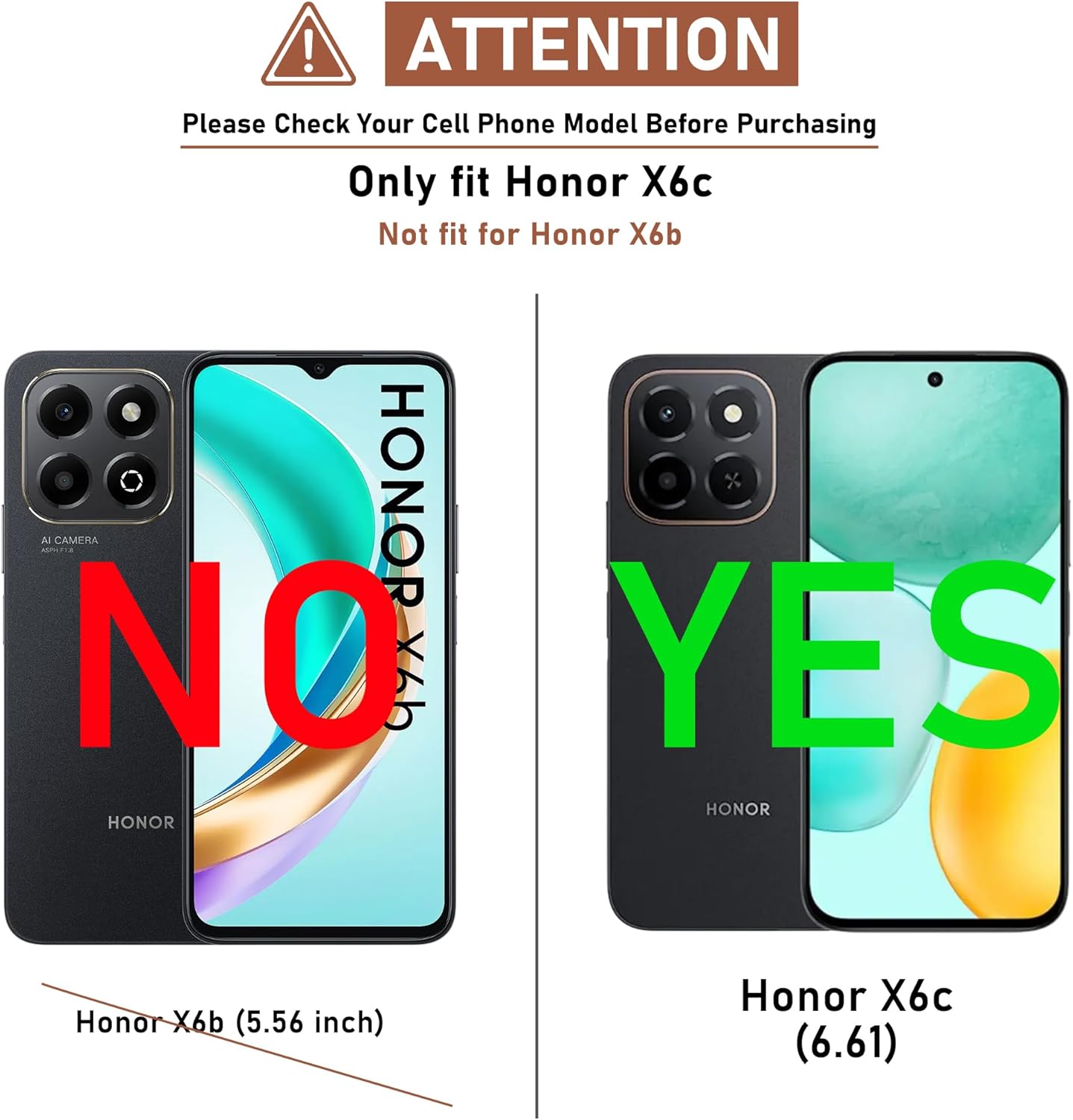 Thumbnail 1 de Jshru Case for Honor X6c with Screen Protector and Ring Kickstand (Rose Gold)