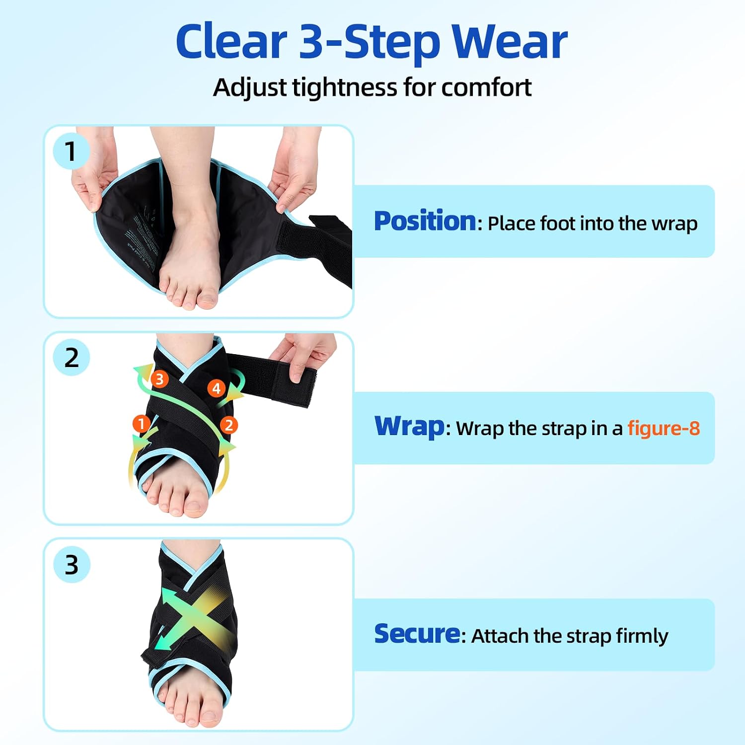 Thumbnail 6 de Comfytemp Ice Pack Wrap for Foot & Ankle – Reusable Hot Cold Compress