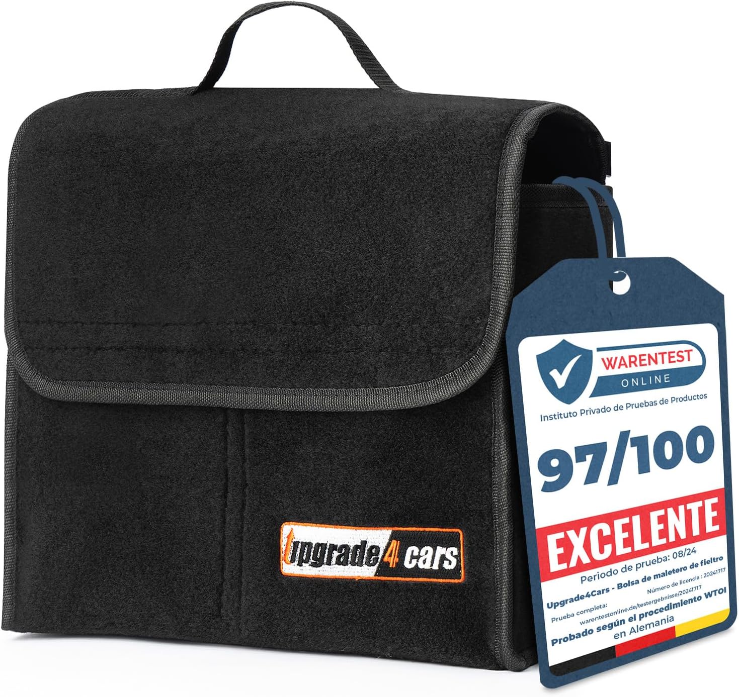 Detalle de Upgrade4cars Bolsa Maletero fieltro 35x18x30 cm