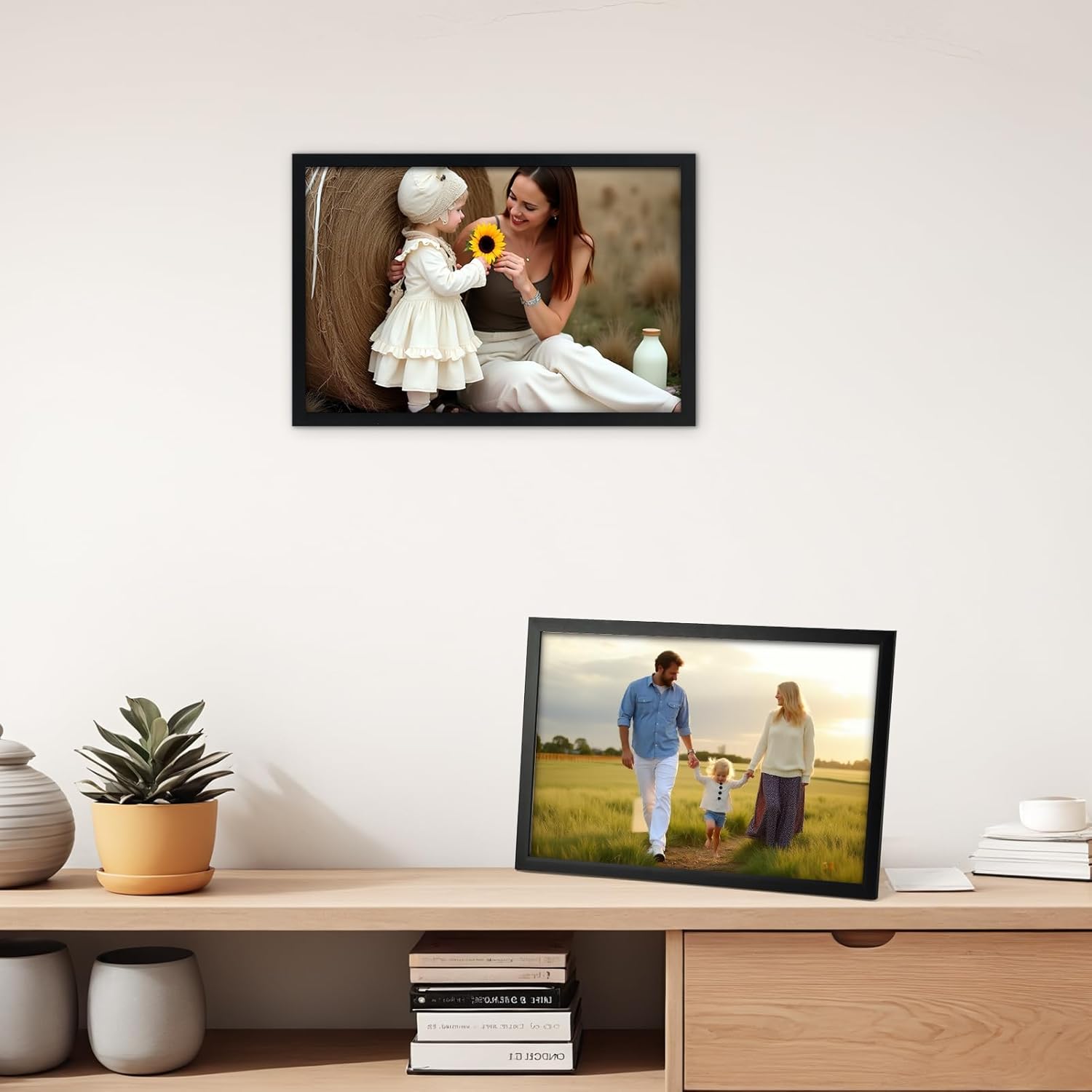 Thumbnail 3 de Hoikwo Black 12x8 Photo Frame (Pack of 3) – 12x8 Inches, Wall or Tabletop Display
