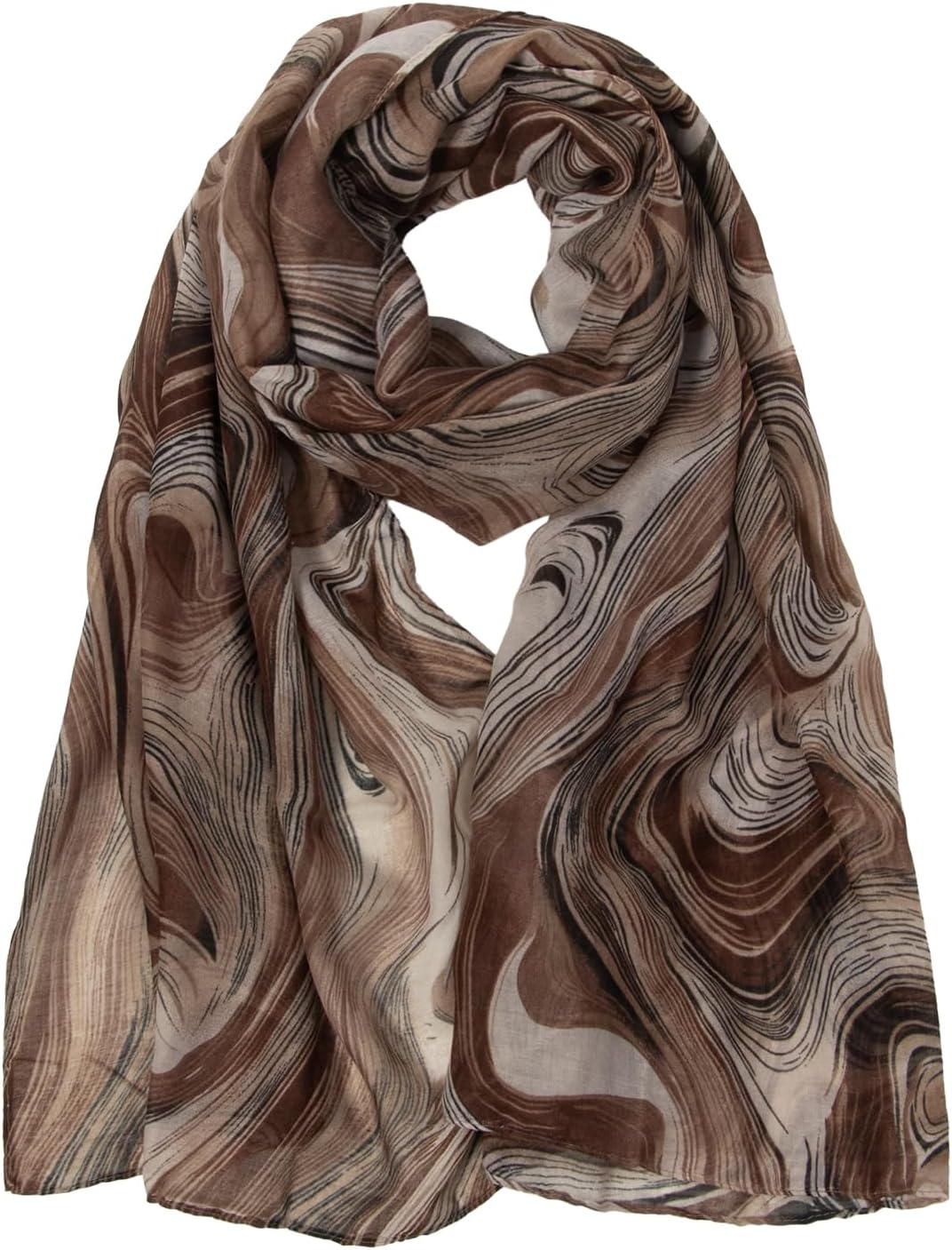 RIIQIICHY foulard da donna elegante in 100% poliestere, leggero e grande (180 x 90 cm)