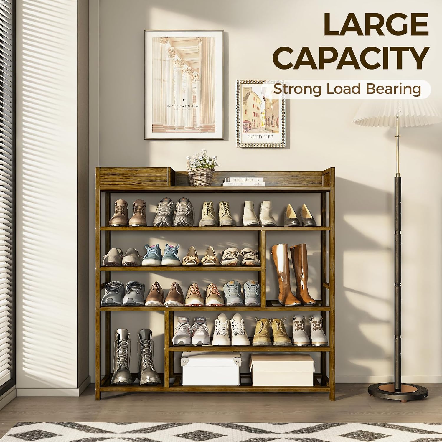Thumbnail 5 de Bamworld Shoe Rack Bamboo Organizer with Box