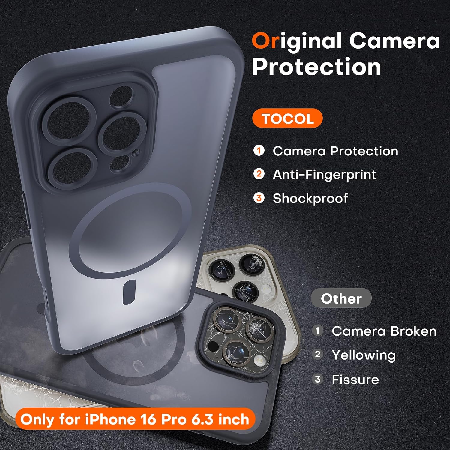 Thumbnail 4 de TOCOL iPhone 16 Pro Magnetic Case 6.3